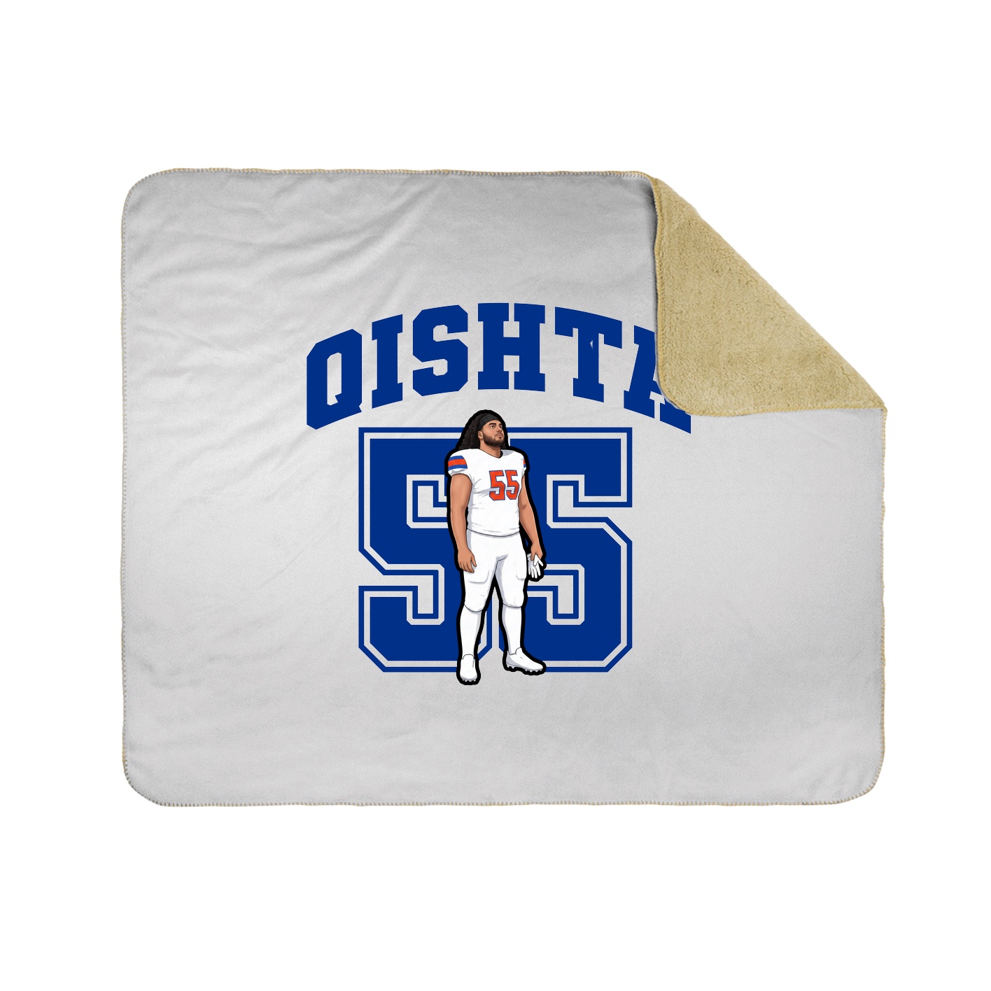 Throw Blanket — Number in White