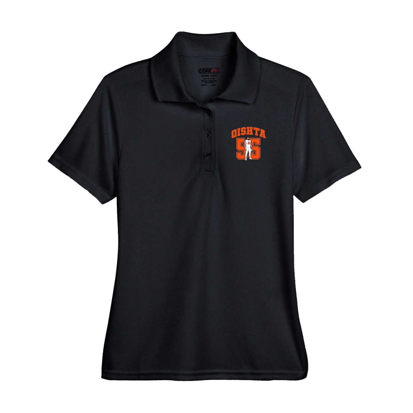 Performance Polo — Number in Black