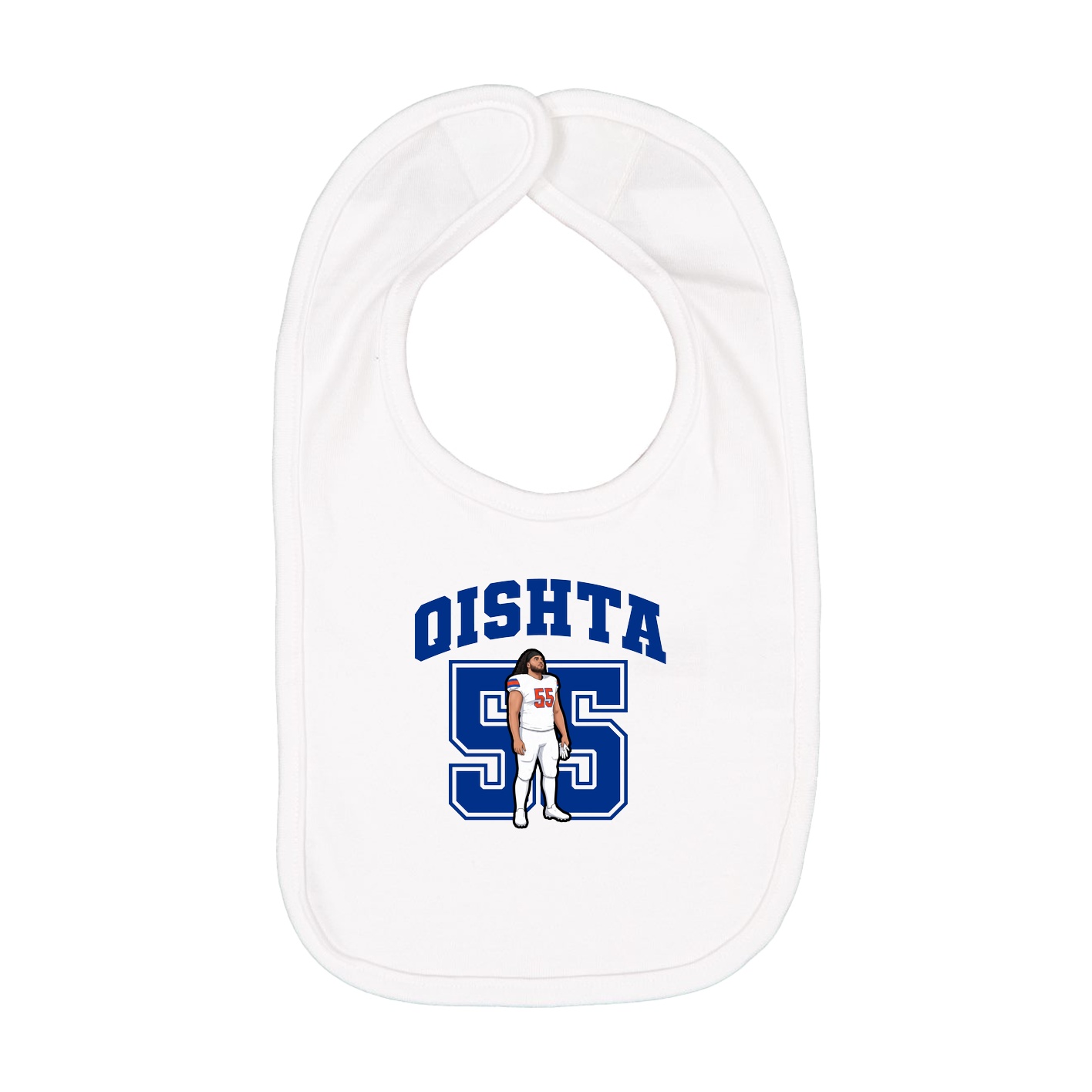 Infant Bib — Number in White