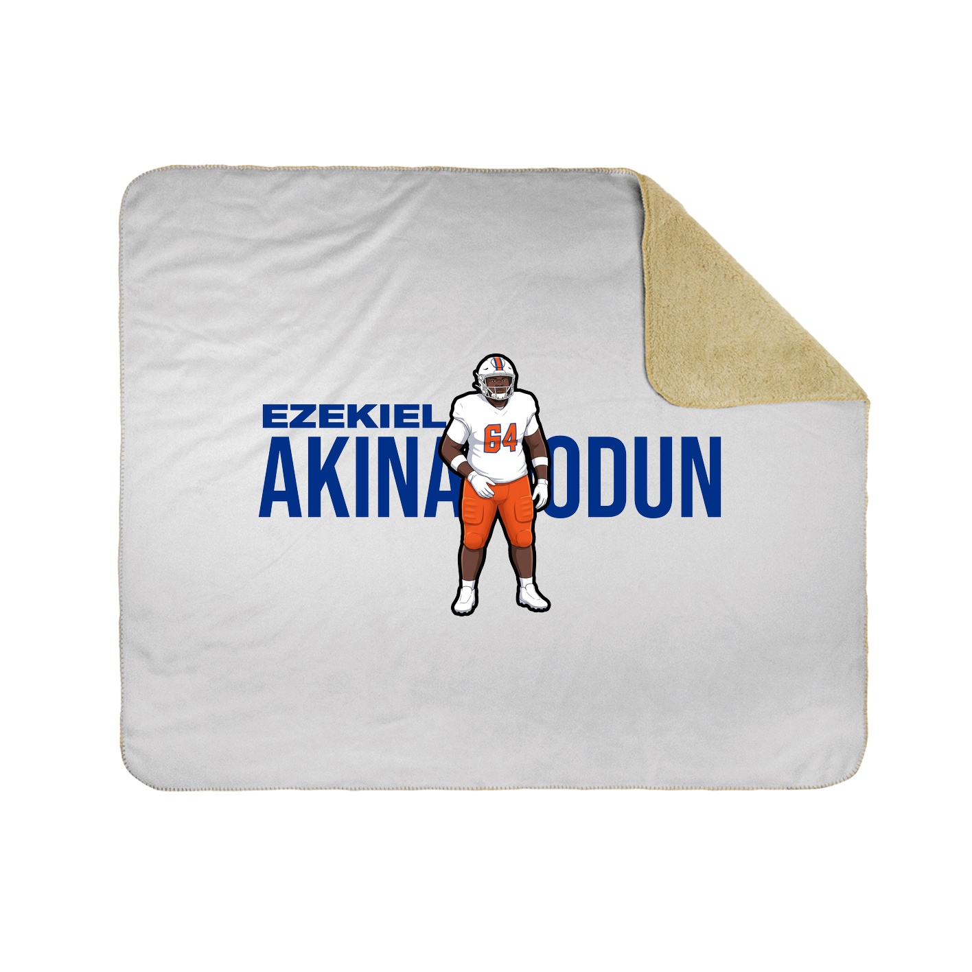 Throw Blanket — Player Name in White