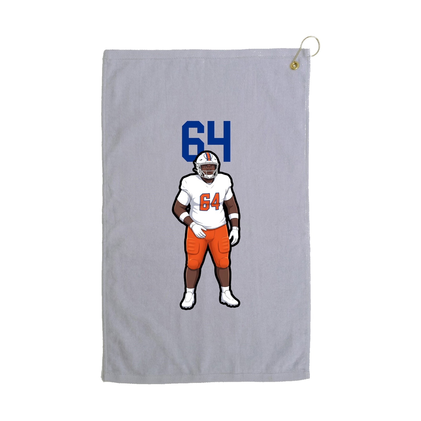 Golf Towel — Number Top in Grey