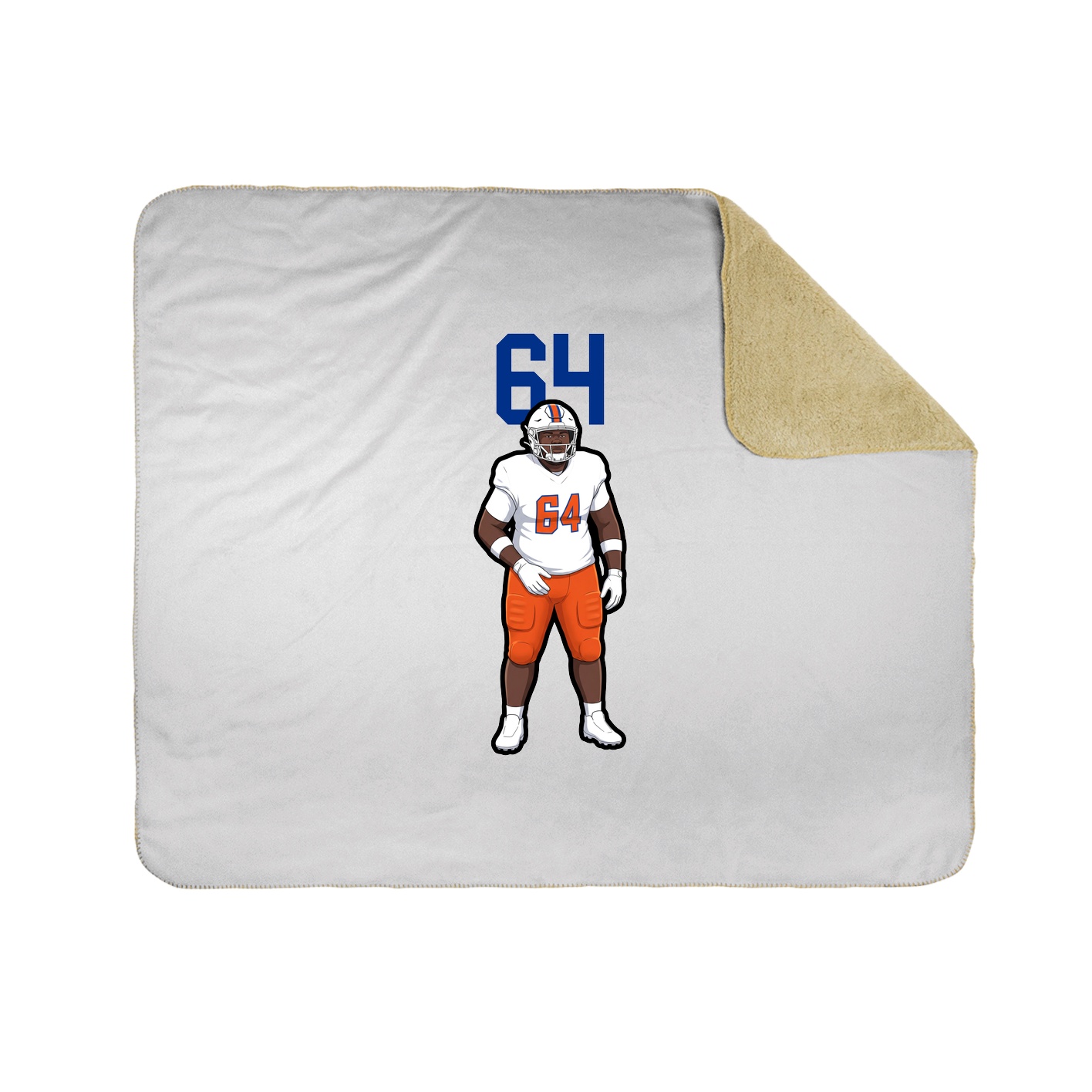 Throw Blanket — Number Top in White