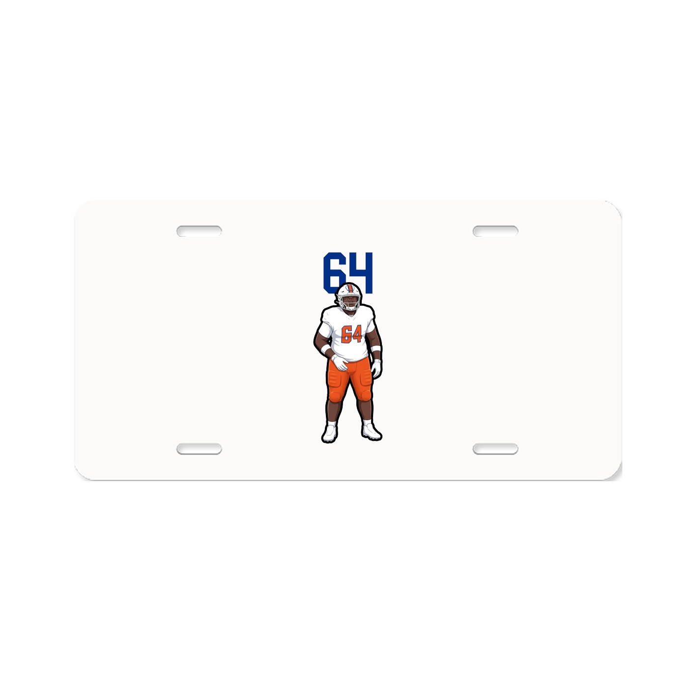 License Plate — Number Top in Classic