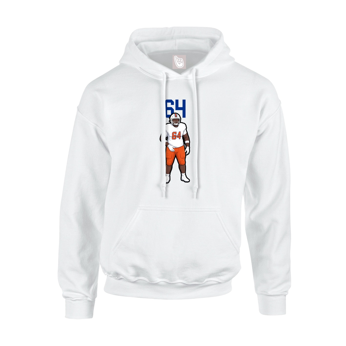 Hoodie — Number Top in White