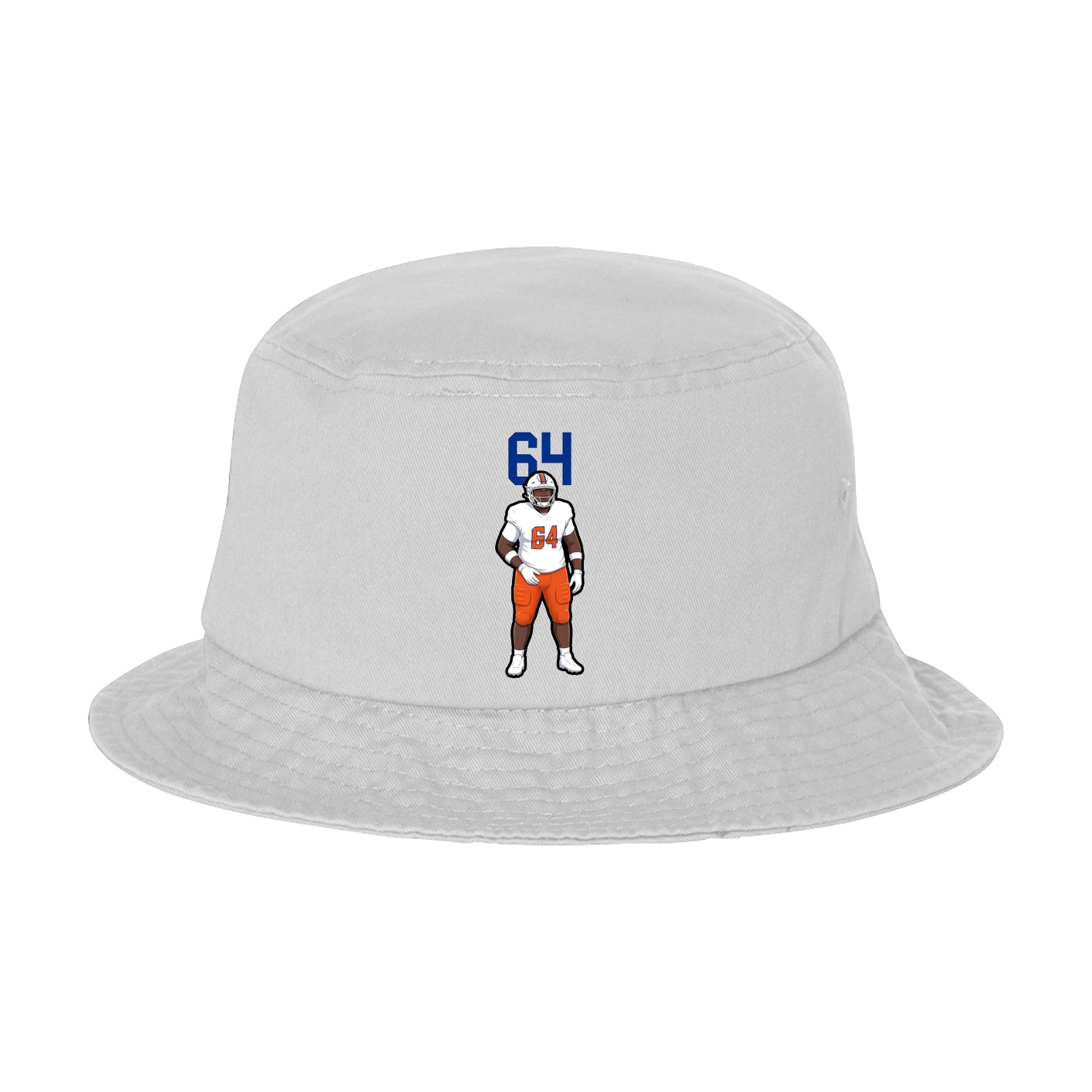 Bucket Cap — Number Top in White