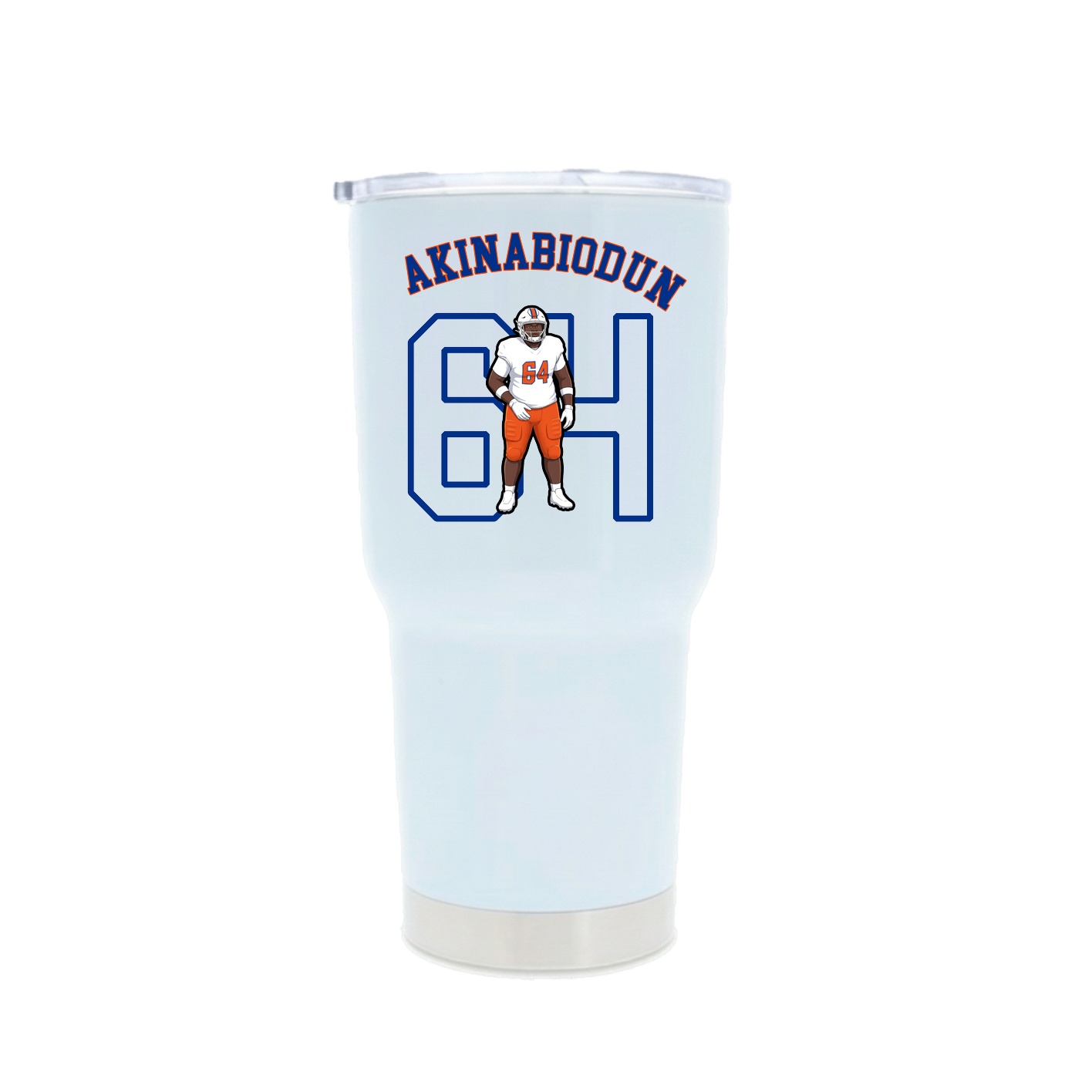 30oz Stainless Steel Tumbler — Shirsey Arch in White