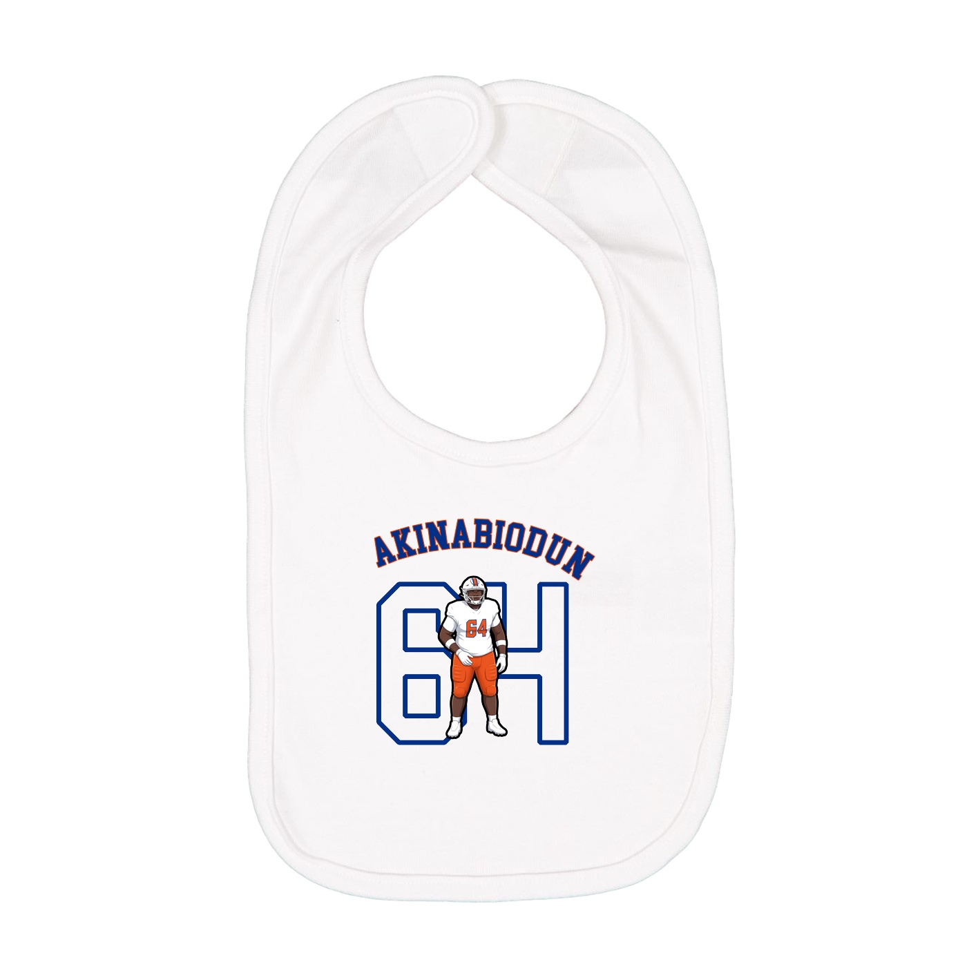 Infant Bib — Shirsey Arch in White