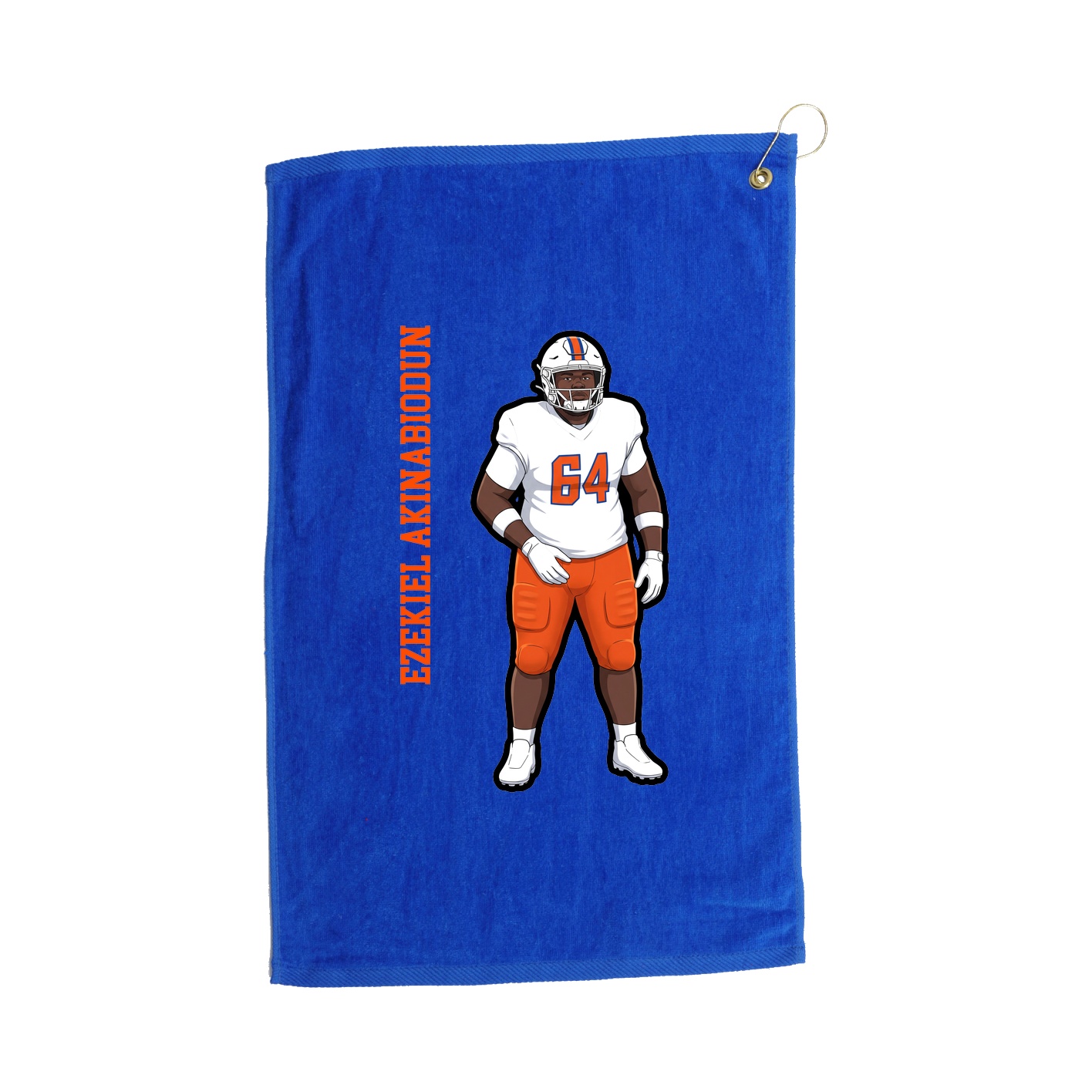 Golf Towel — Name Vertical in Royal