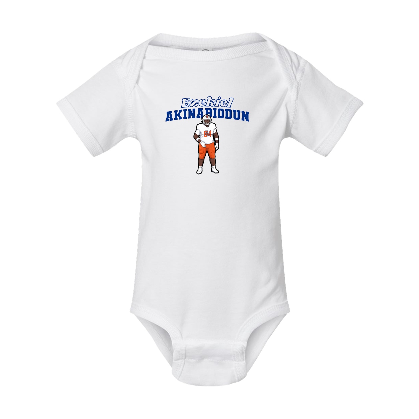 Baby Onesie — Name Arch in White
