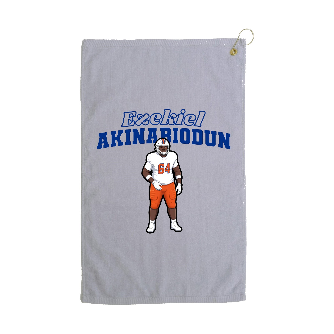 Golf Towel — Name Arch in Grey