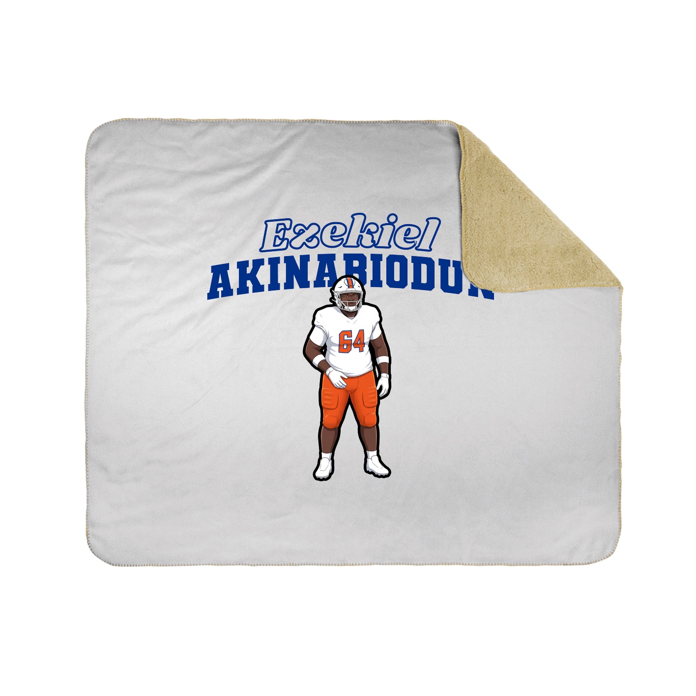 Throw Blanket — Name Arch in White