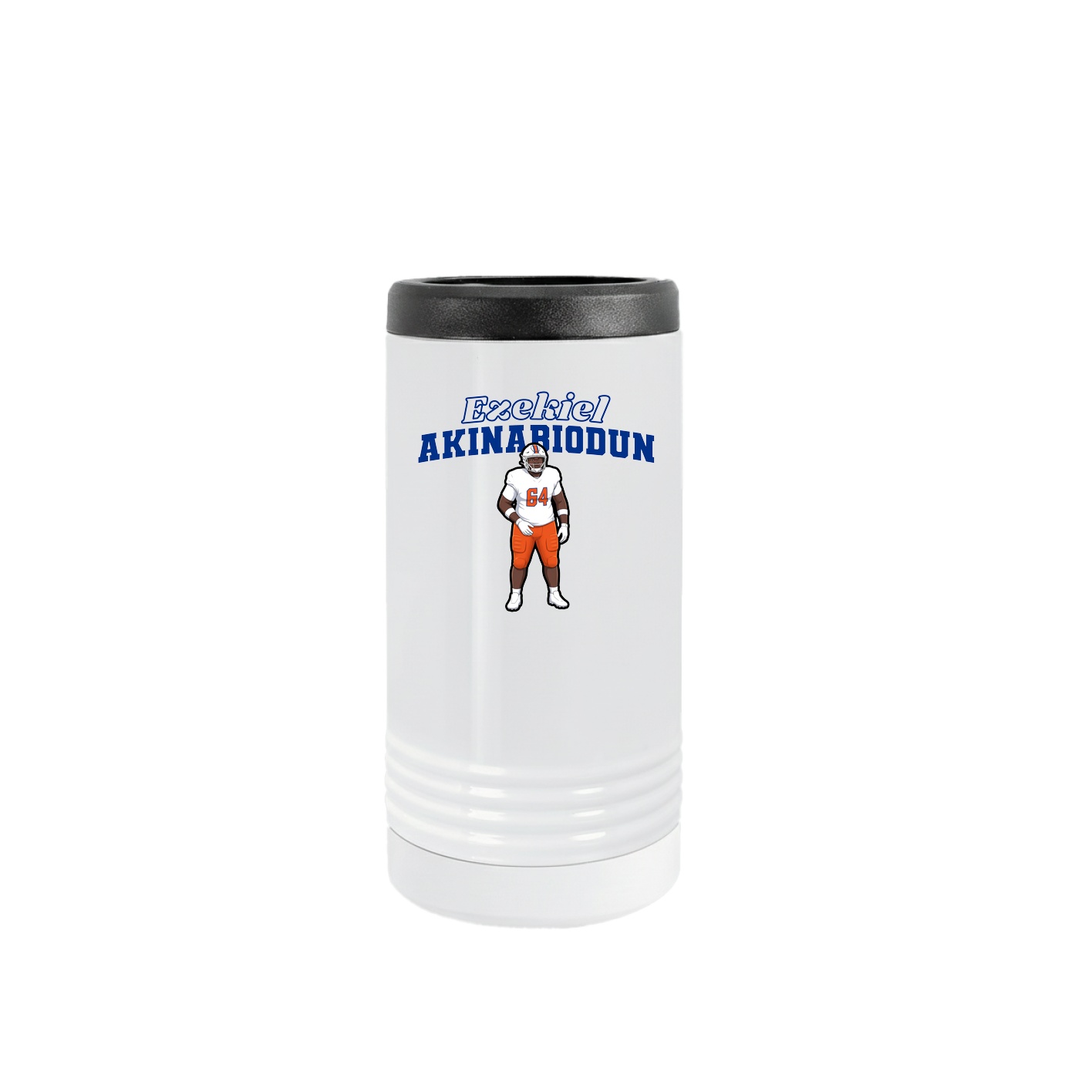 Slim Beverage Holder — Name Arch in White
