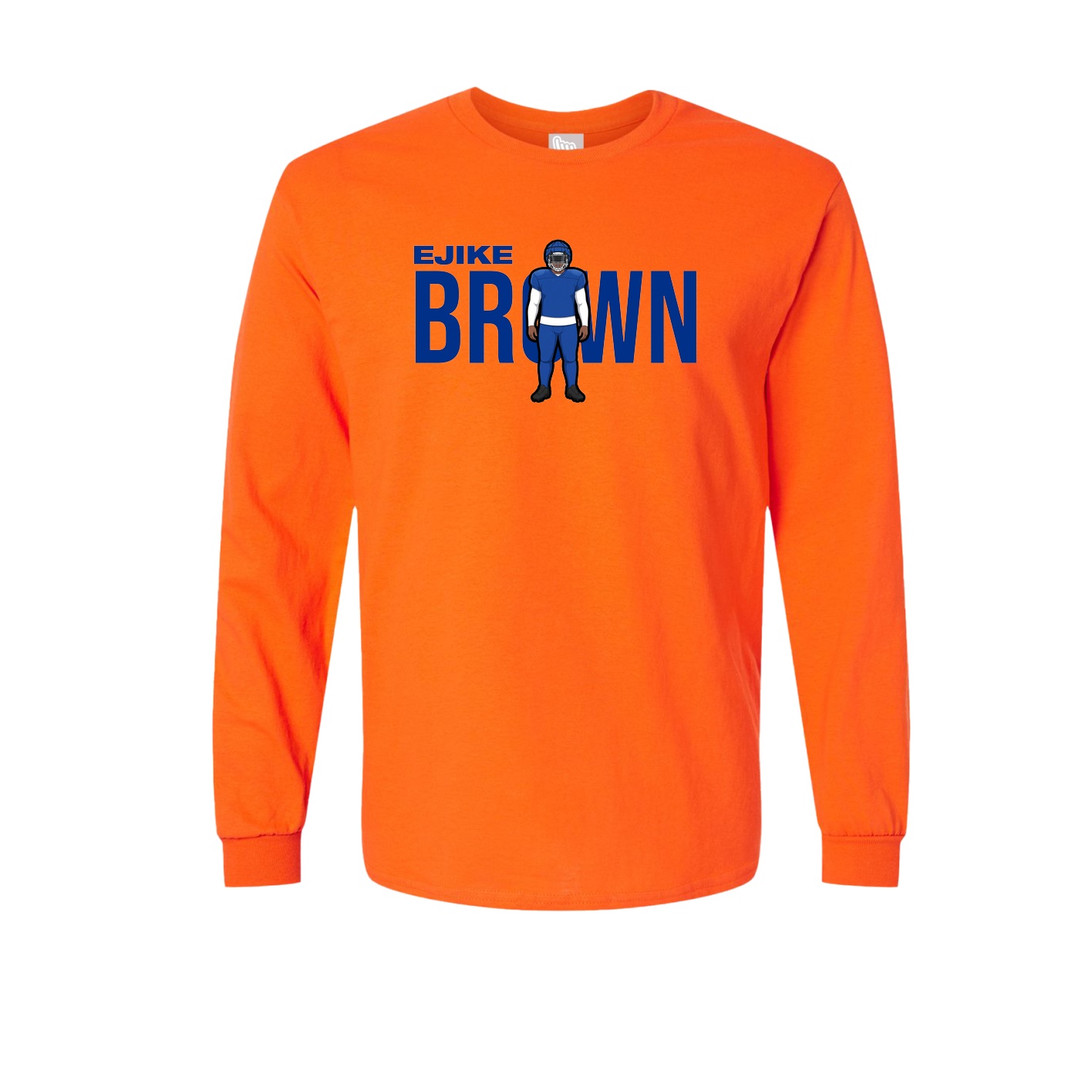 Long Sleeve Tee — Player Name in Orange