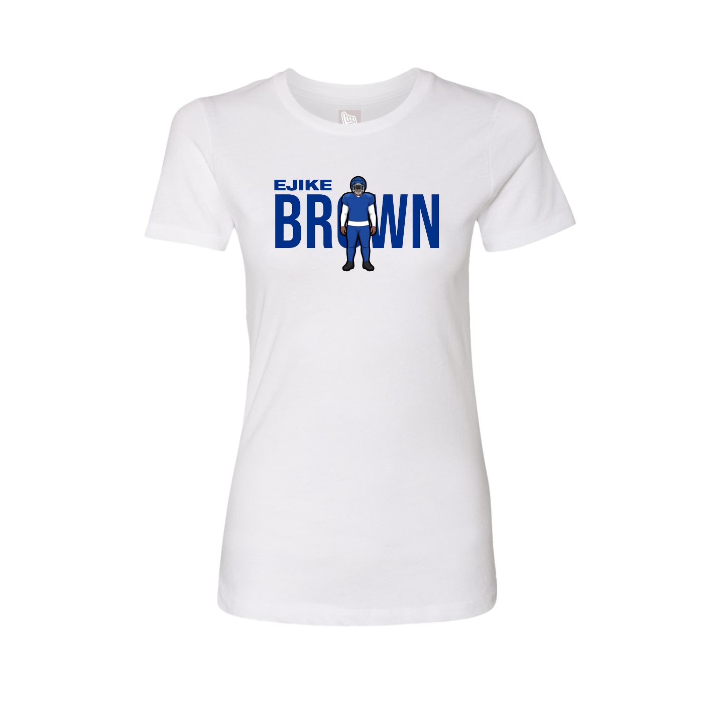 Fitted Women's Tee — Player Name in White