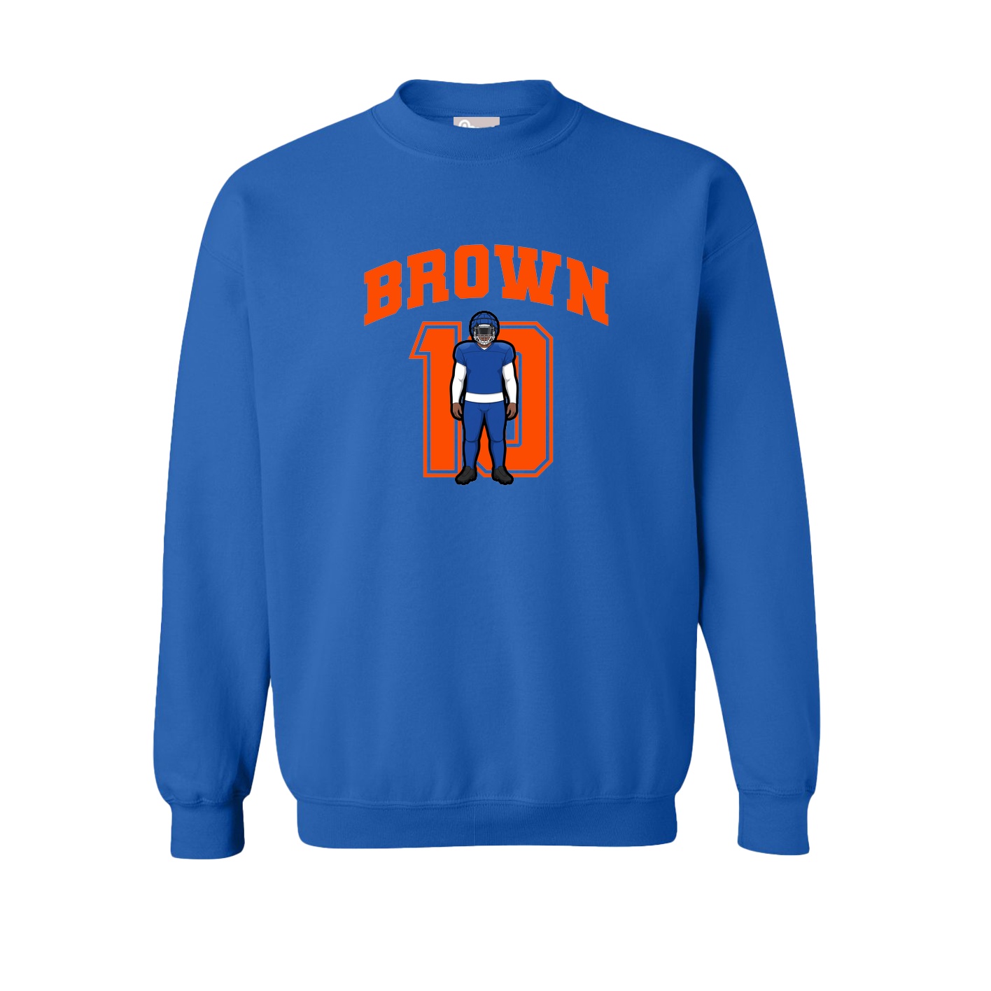 Fleece Crew — Number in Royal