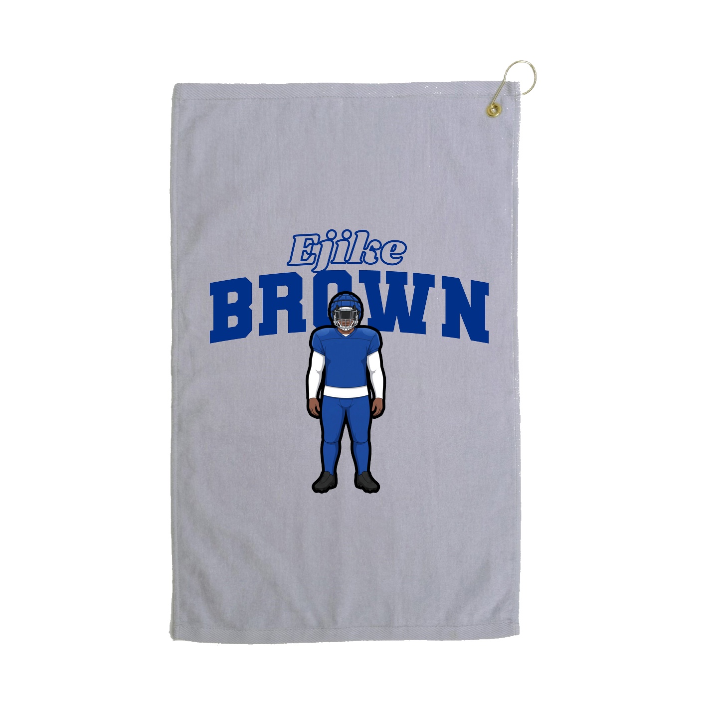 Golf Towel — Name Arch in Grey