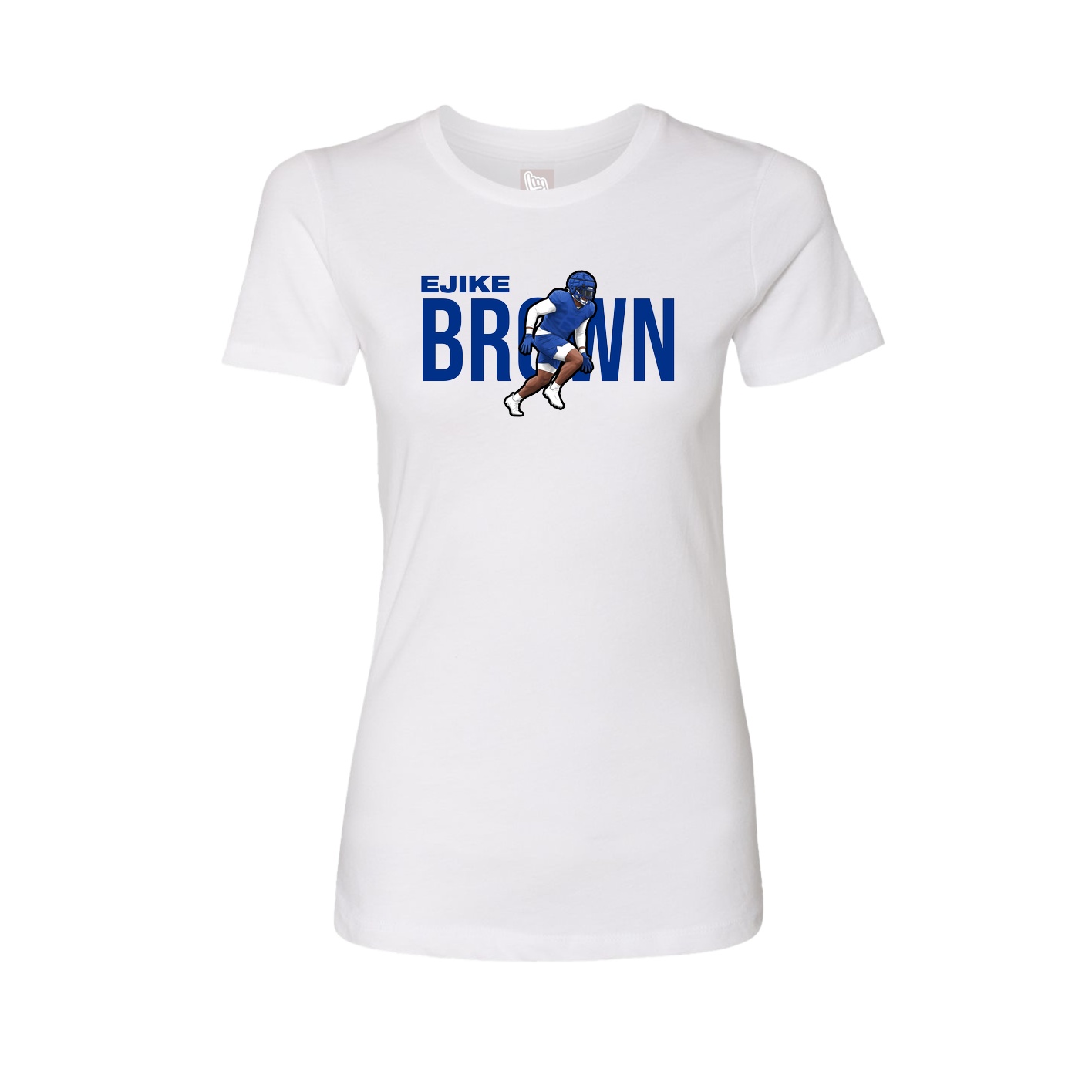 Fitted Women's Tee — Player Name in White