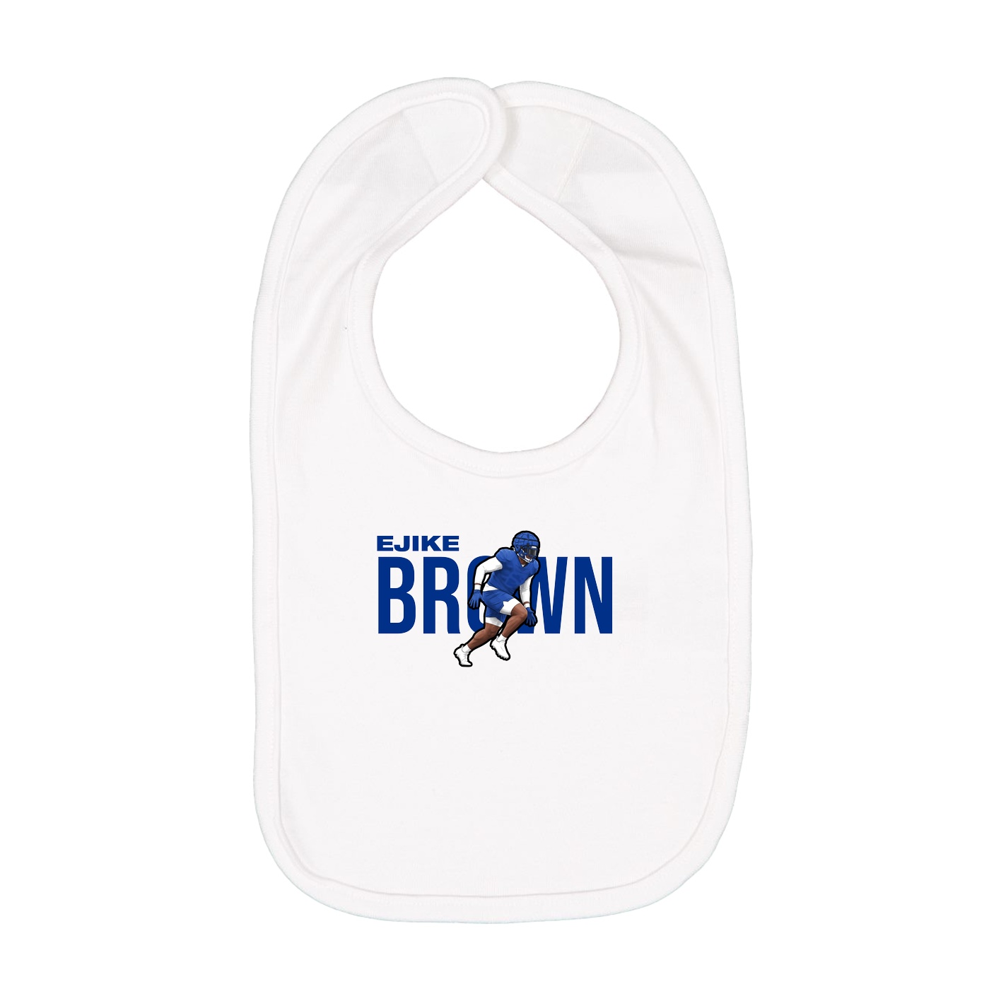 Infant Bib — Player Name in White