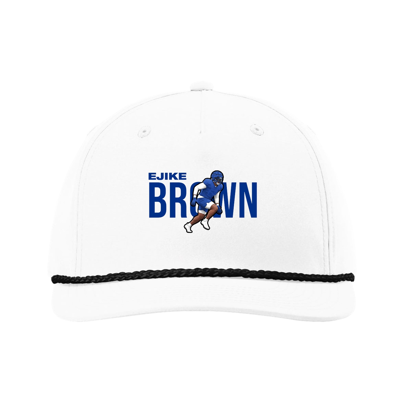Five-Panel Classic Rope Cap — Player Name in White