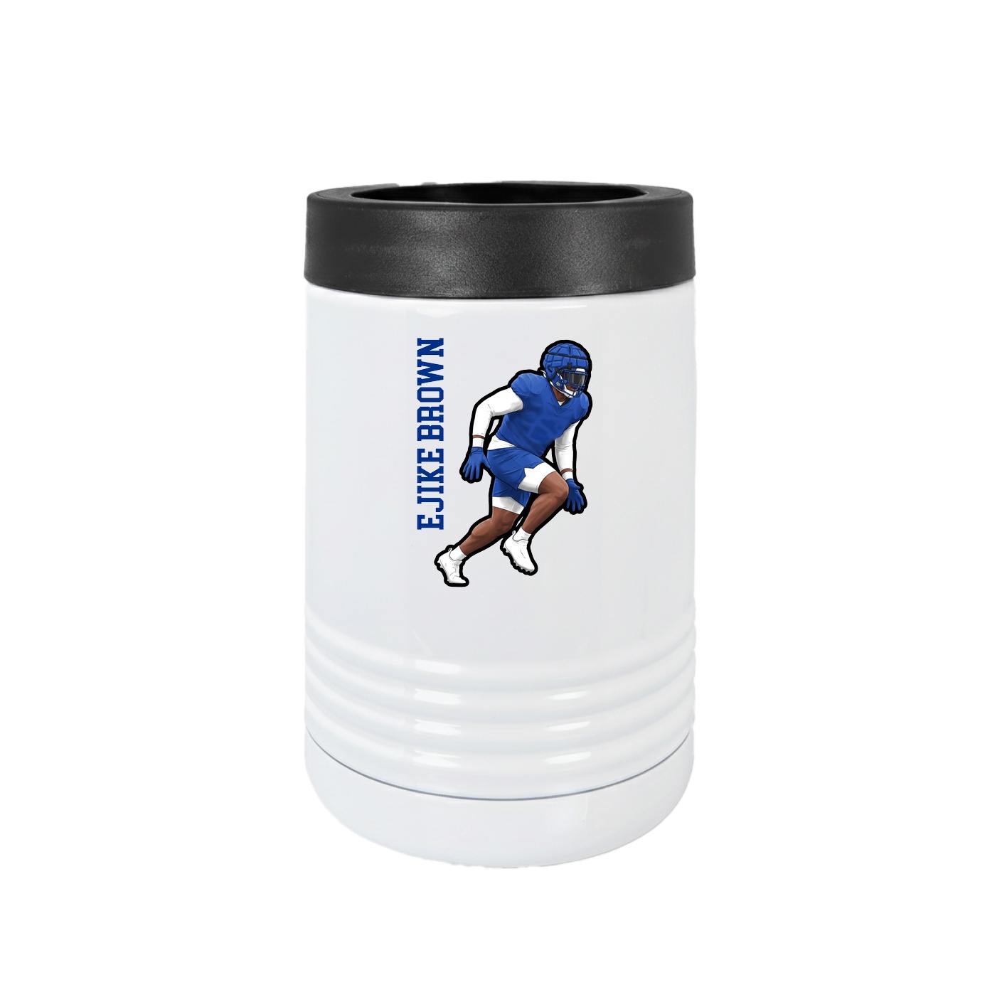 Beverage Holder — Name Vertical in White