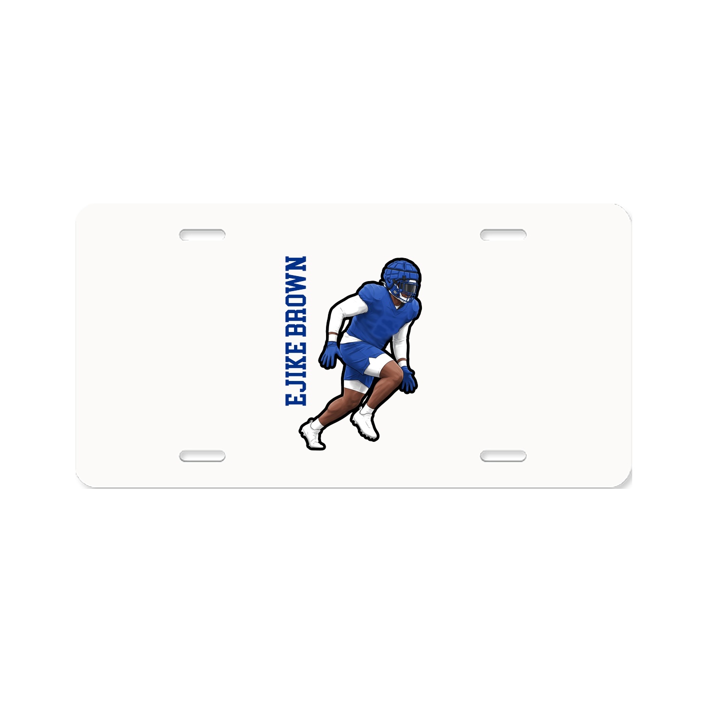 License Plate — Name Vertical in Classic