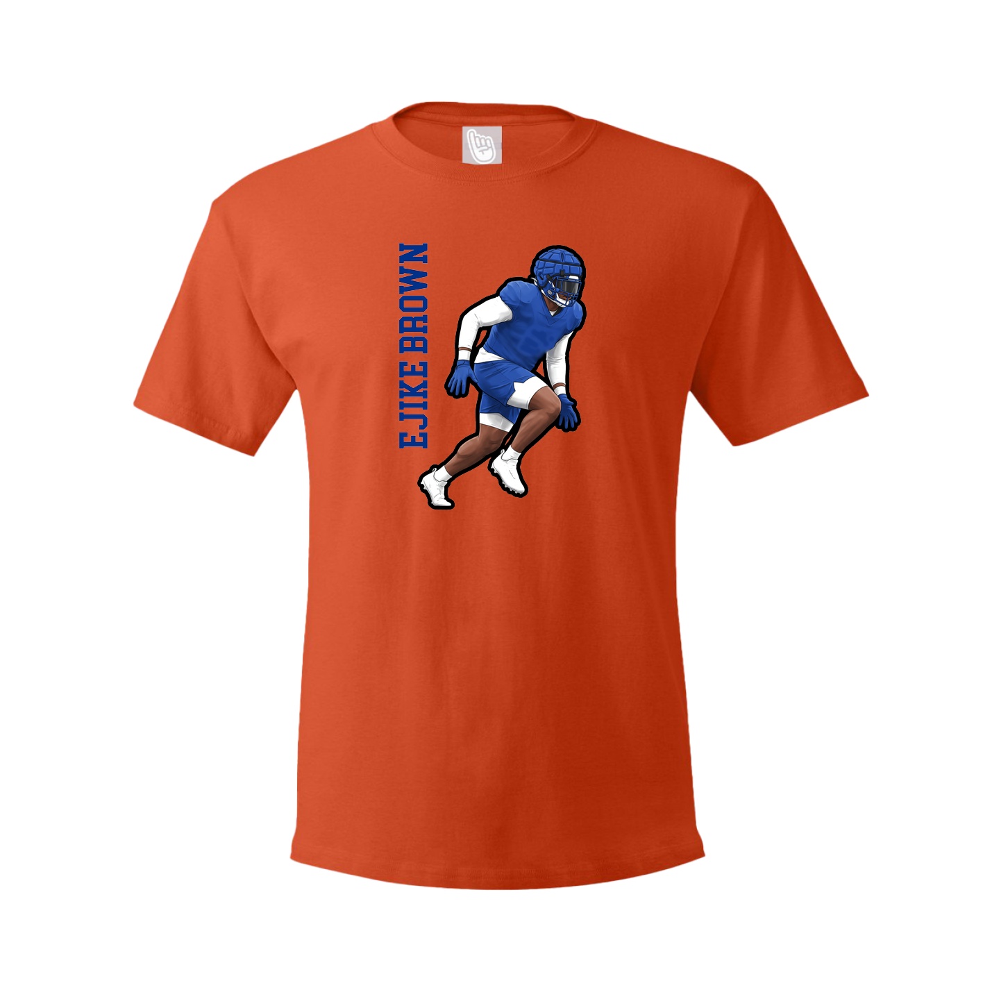 Tee — Name Vertical in Orange