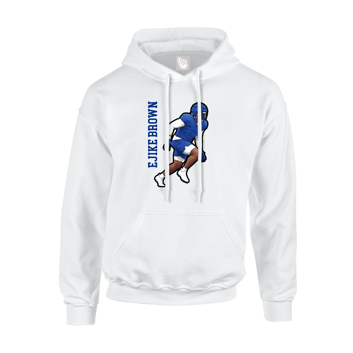 Hoodie — Name Vertical in White