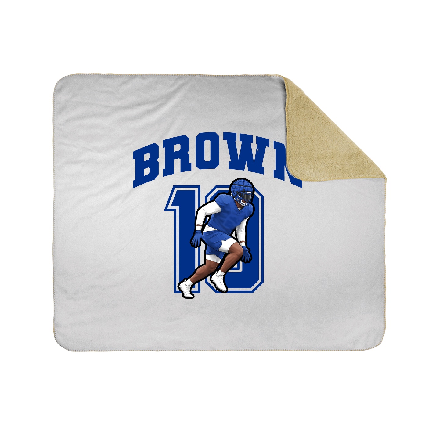 Throw Blanket — Number in White