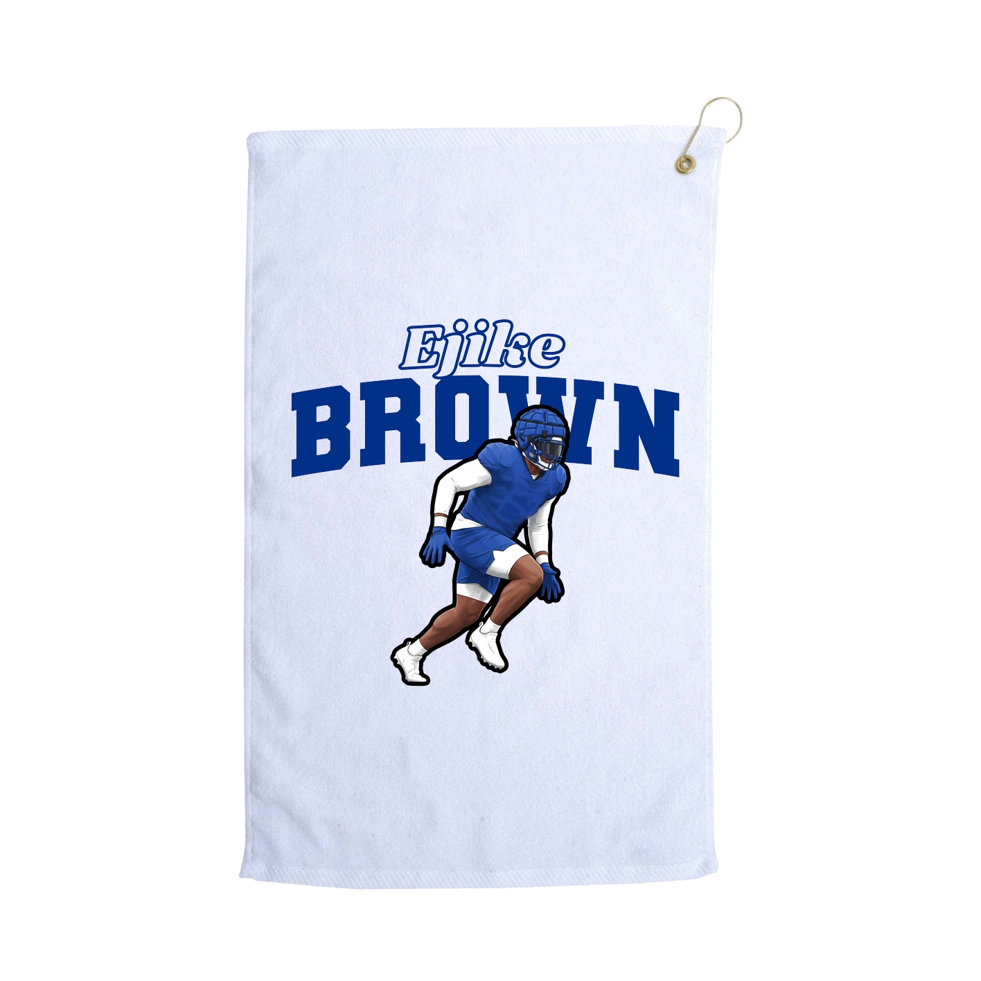 Golf Towel — Name Arch in White