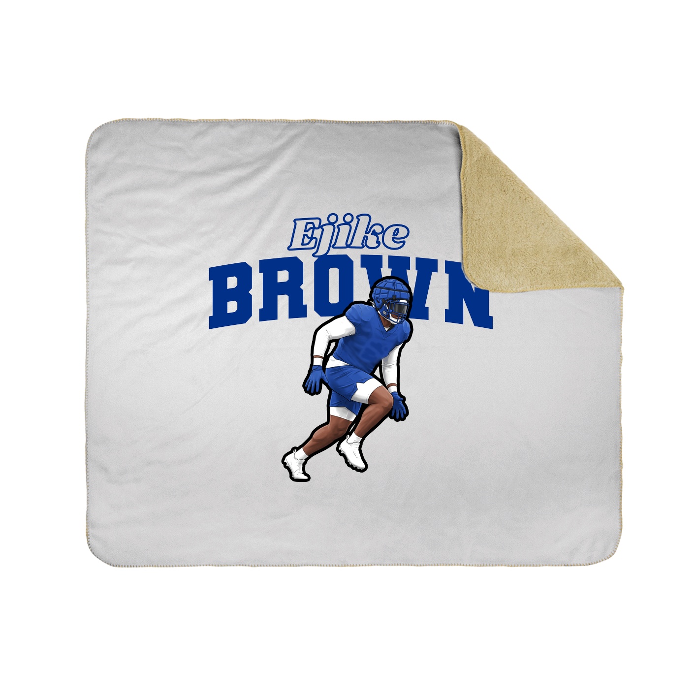 Throw Blanket — Name Arch in White