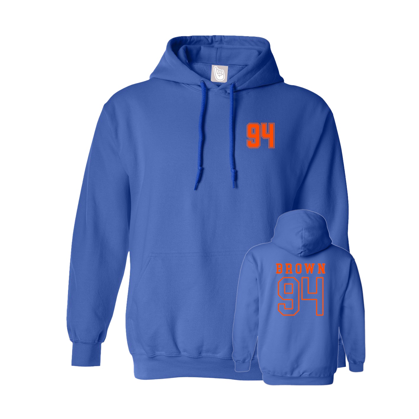 Hoodie — Chest Back in Royal