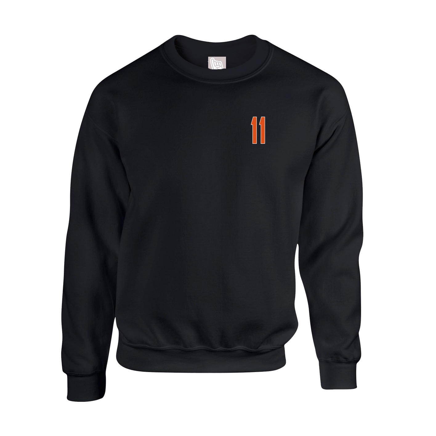 Fleece Crew — Front Shirsy in Black