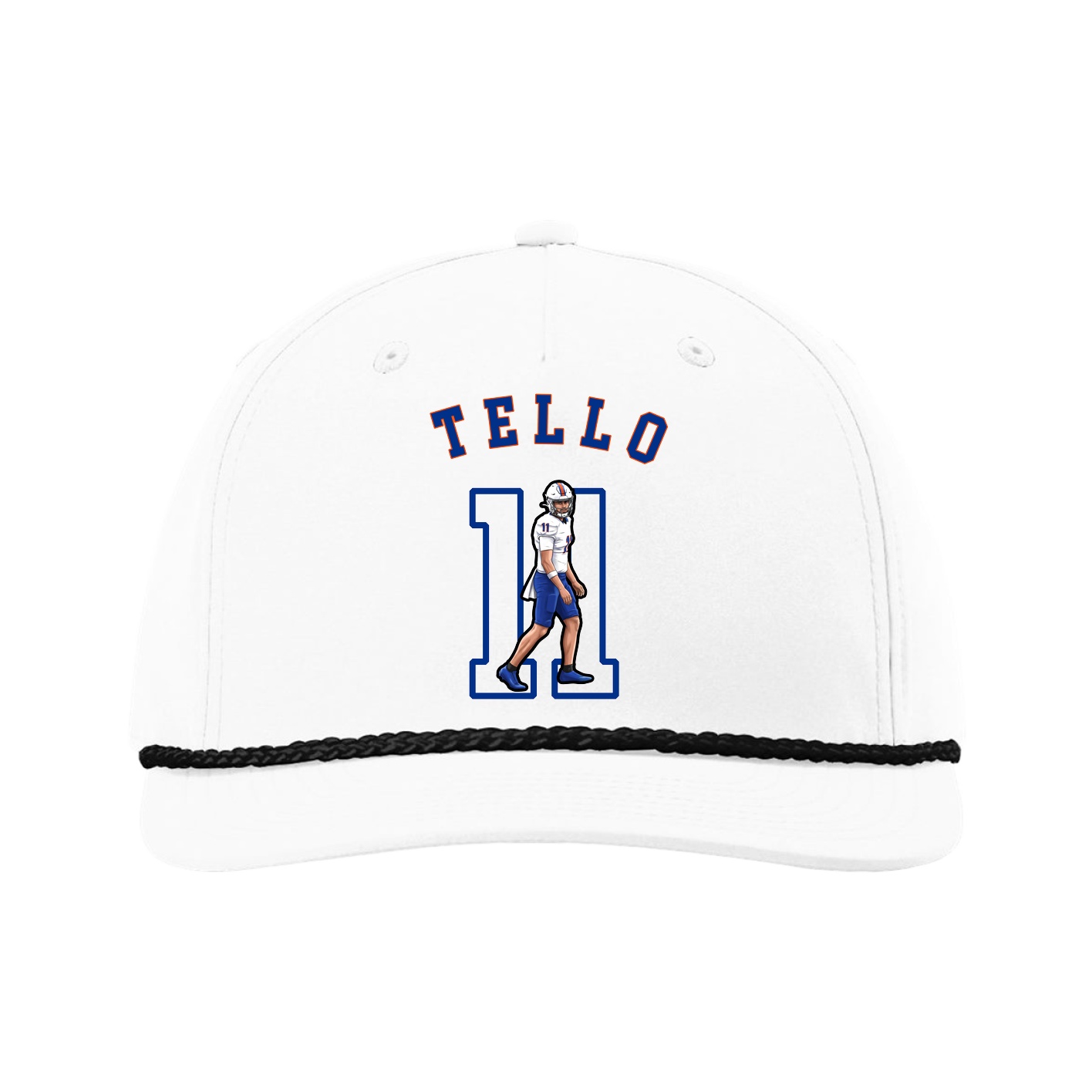 Five-Panel Classic Rope Cap — Shirsey Arch in White