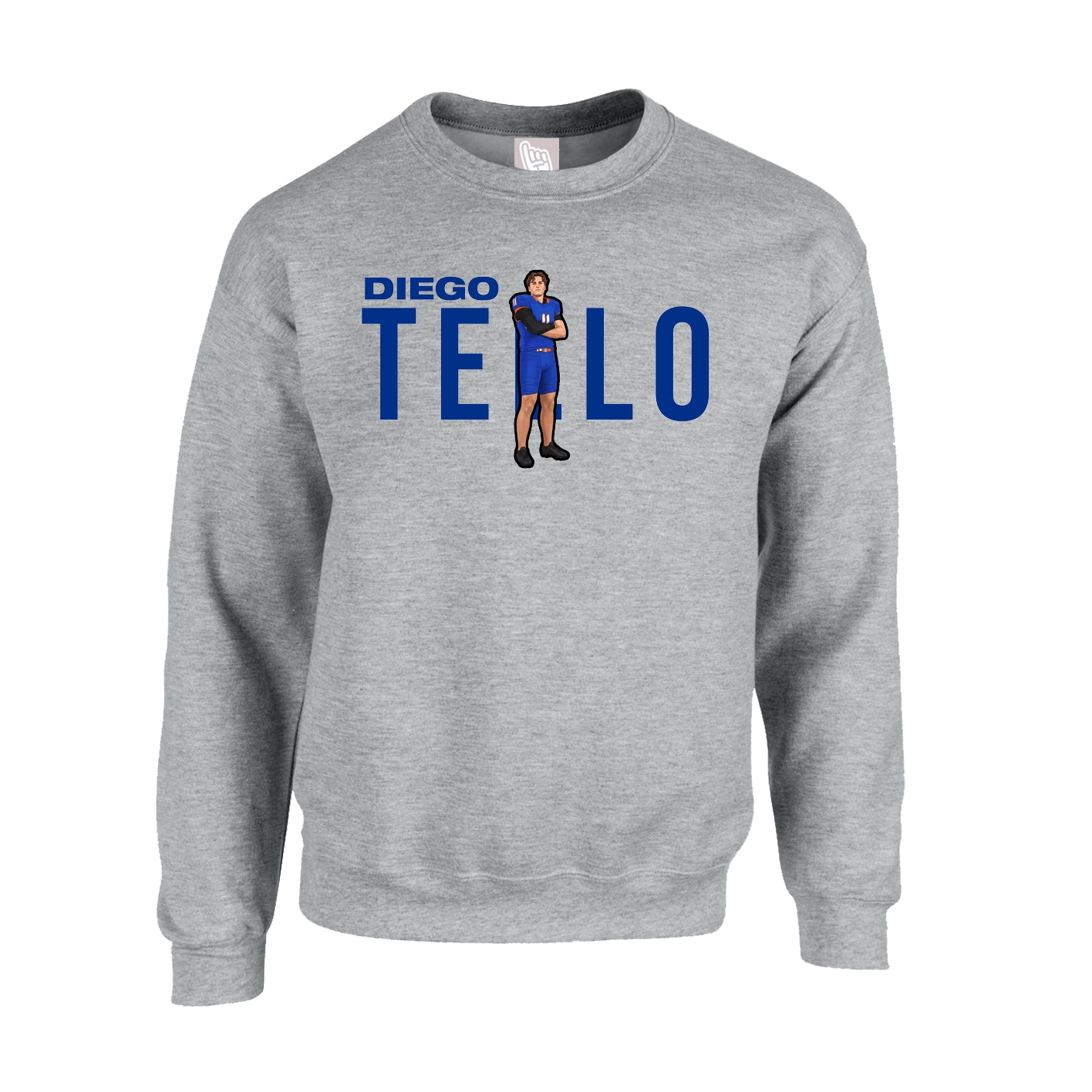 Fleece Crew — Player Name in Grey