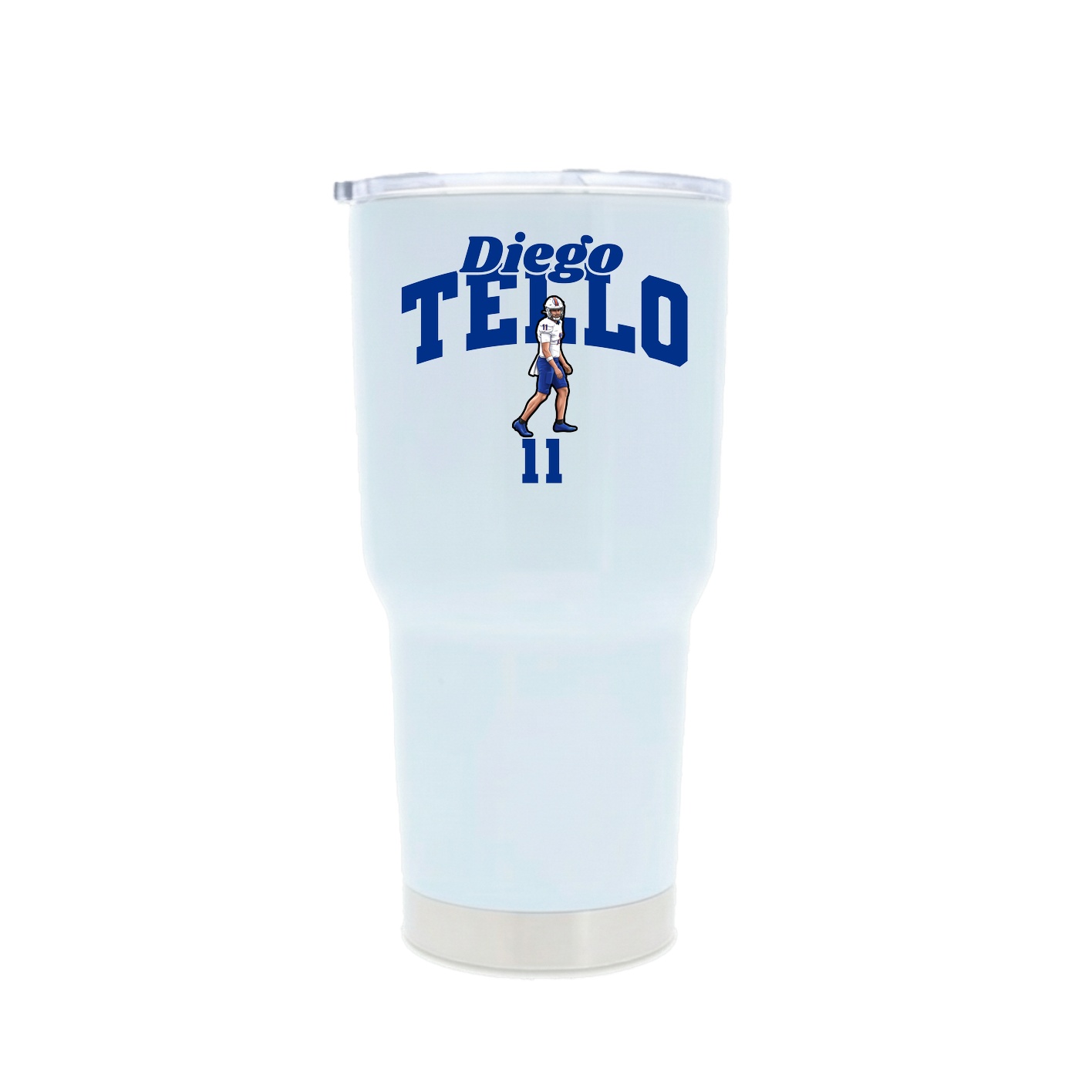 30oz Stainless Steel Tumbler — Signature Arch in White