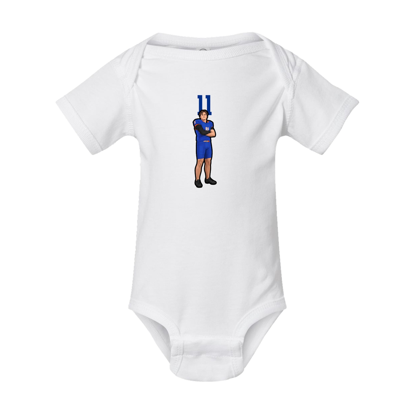 Baby Onesie — Number Top in White