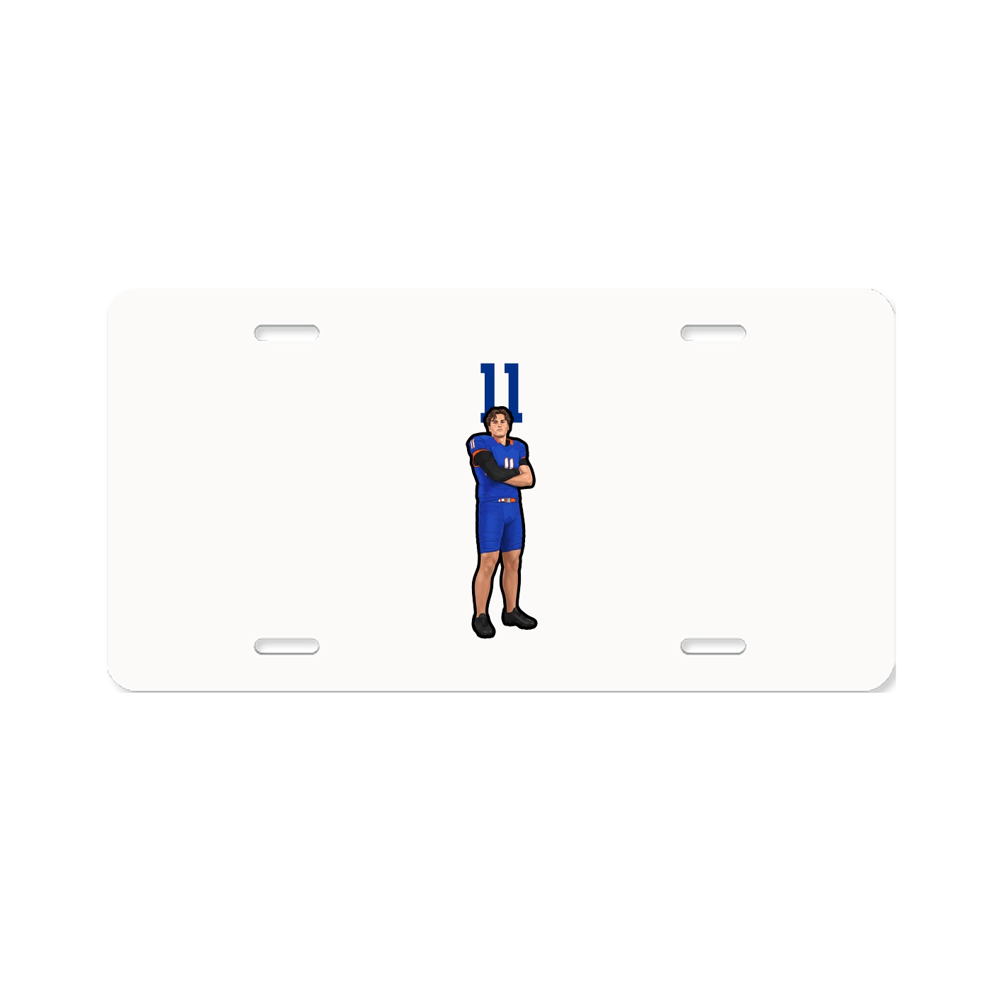 License Plate — Number Top in Classic