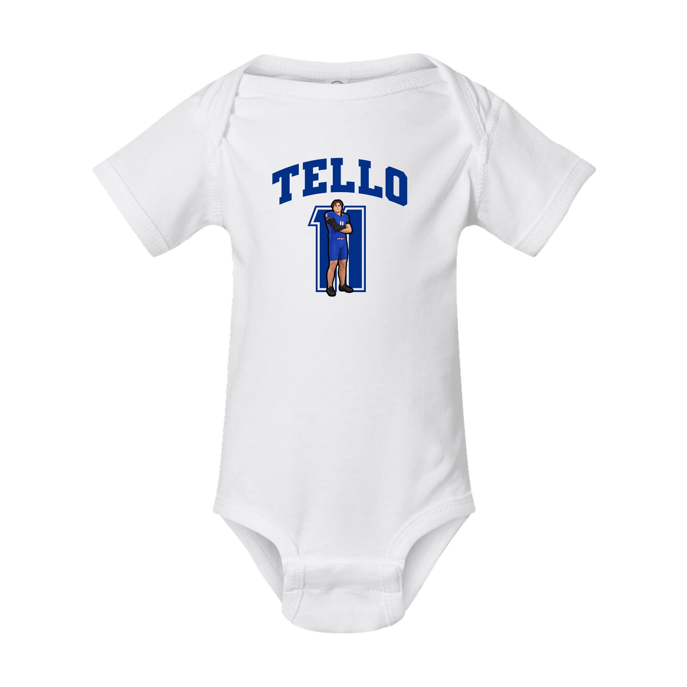 Baby Onesie — Number in White