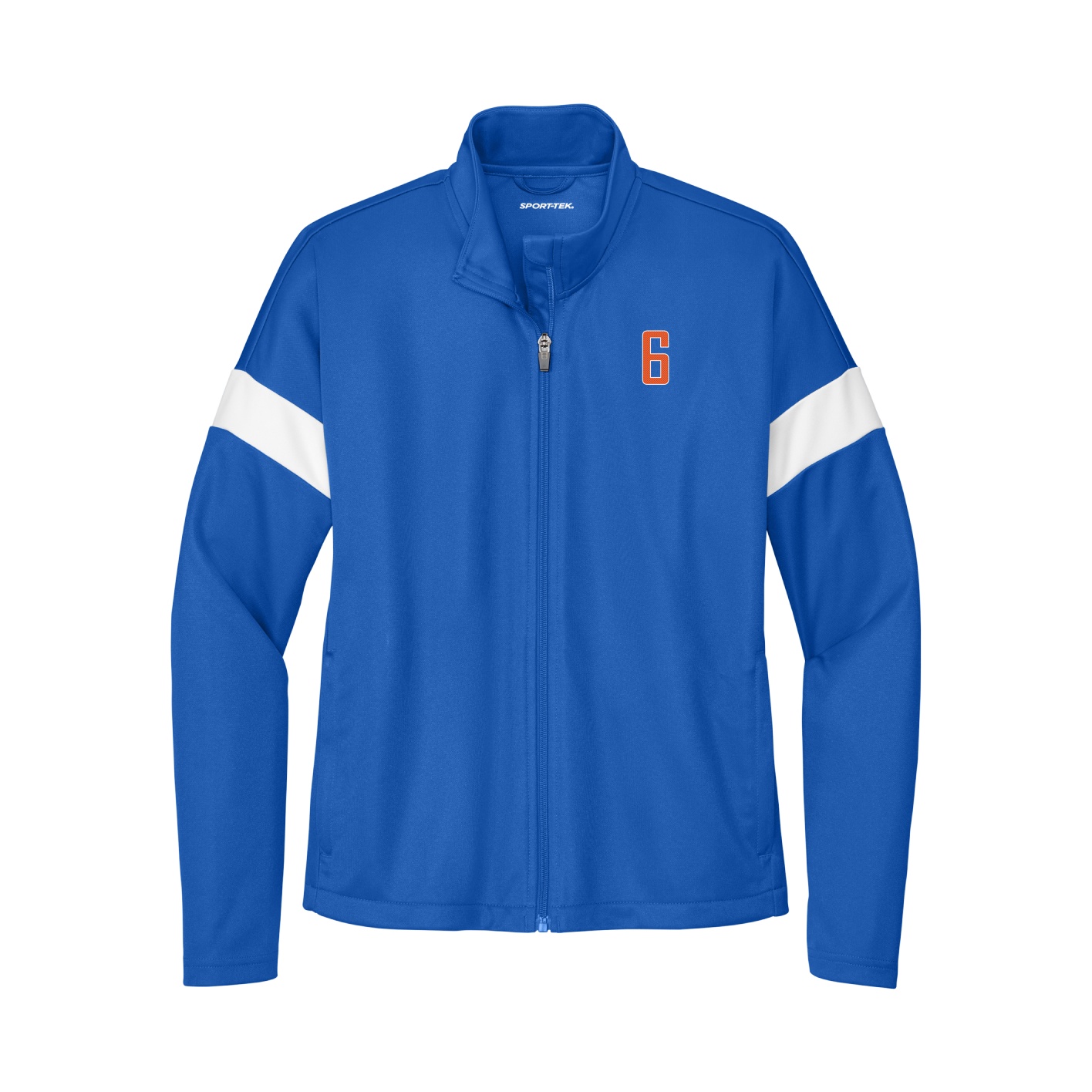 Womens Team Travel Full-Zip Jacket — Front Shirsy in Royal/White