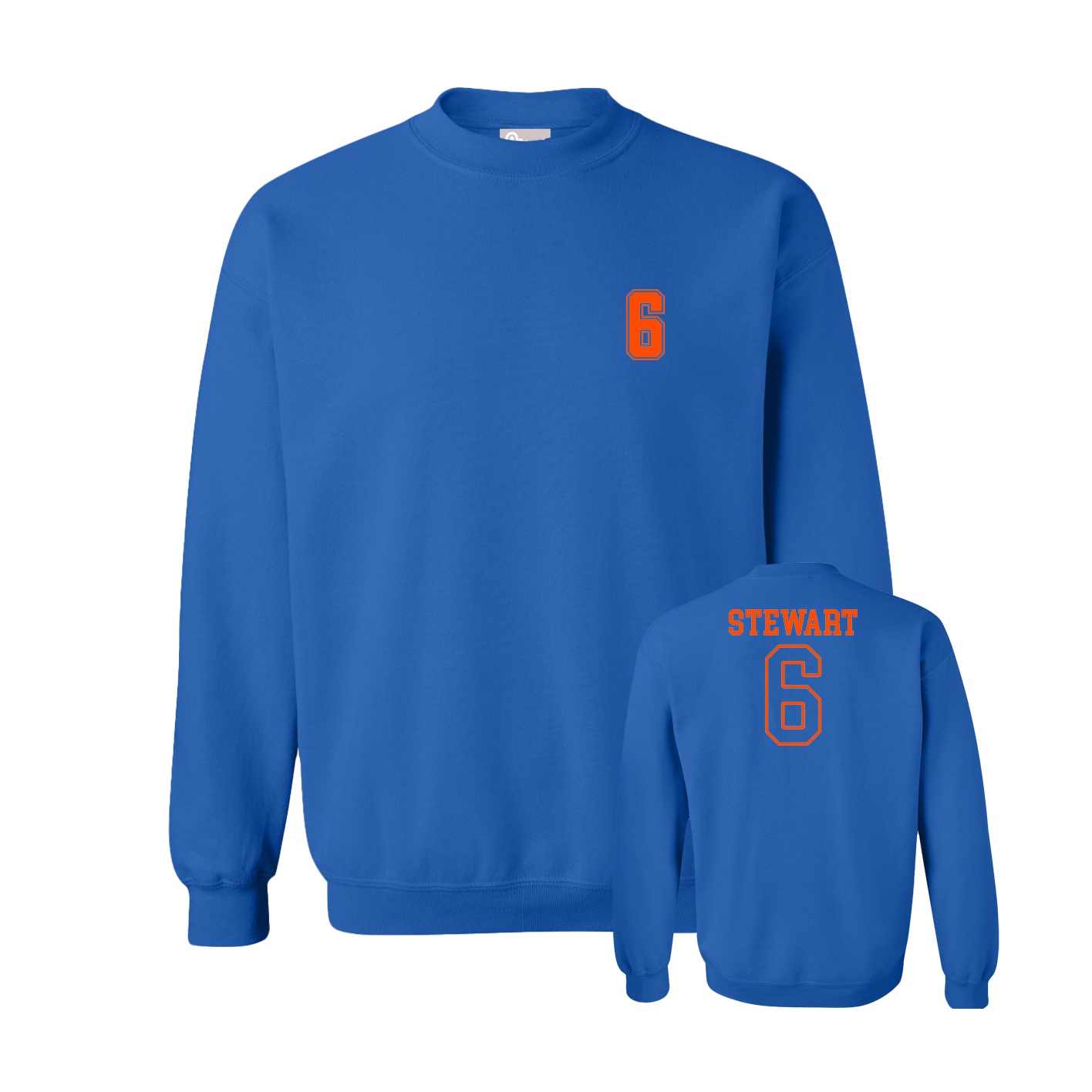 Fleece Crew — Chest Back in Royal