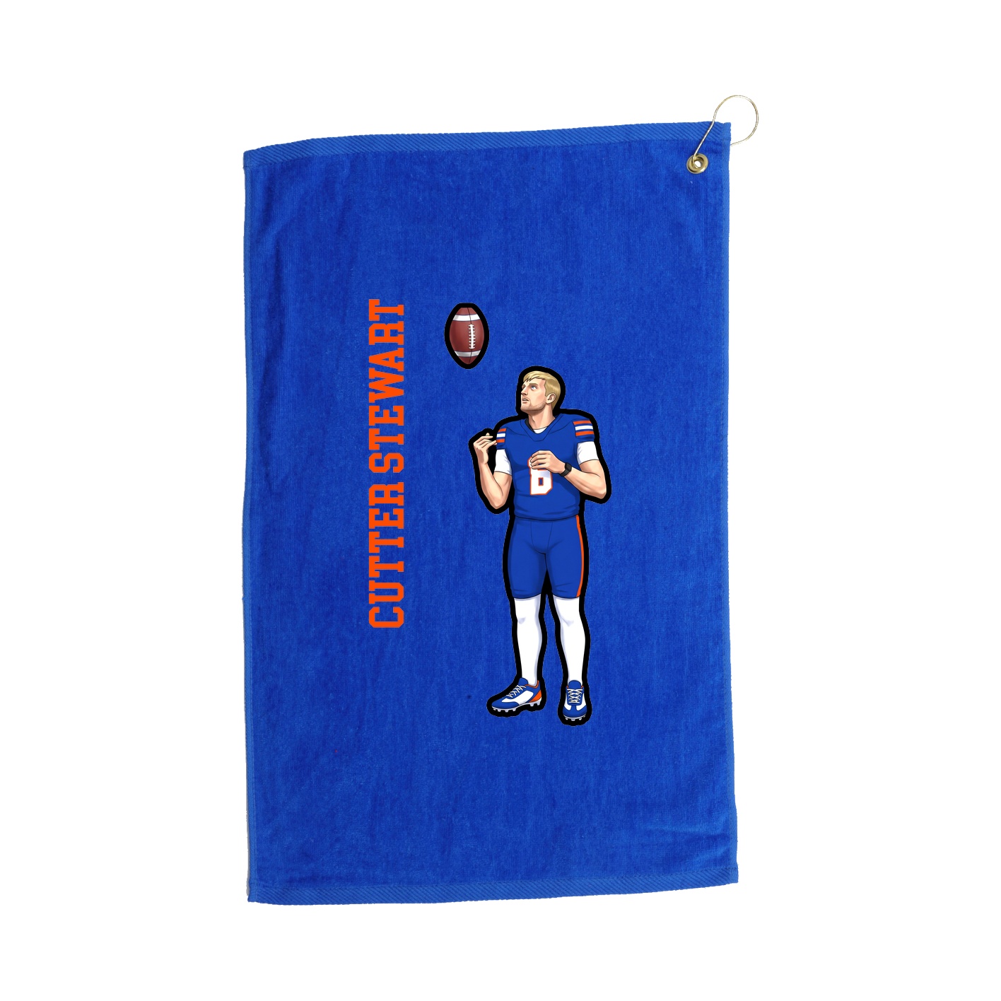 Golf Towel — Name Vertical in Royal