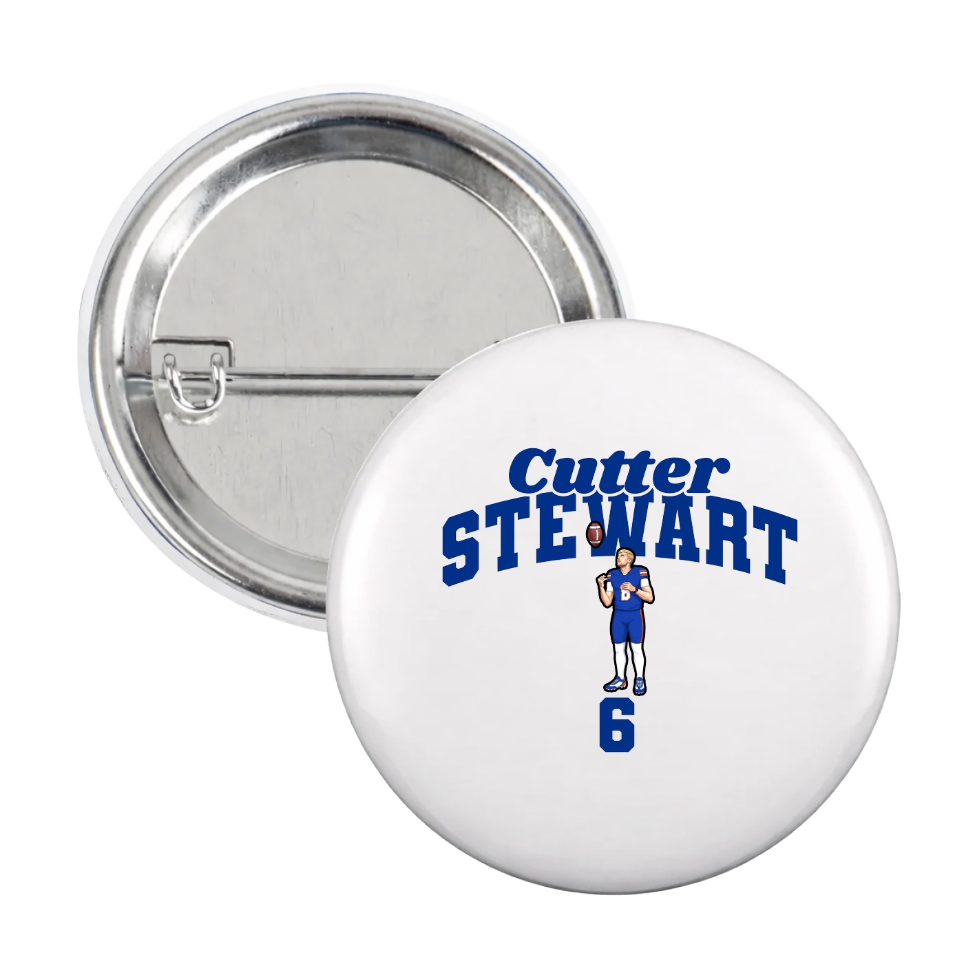 Game Day Button — Signature Arch in White