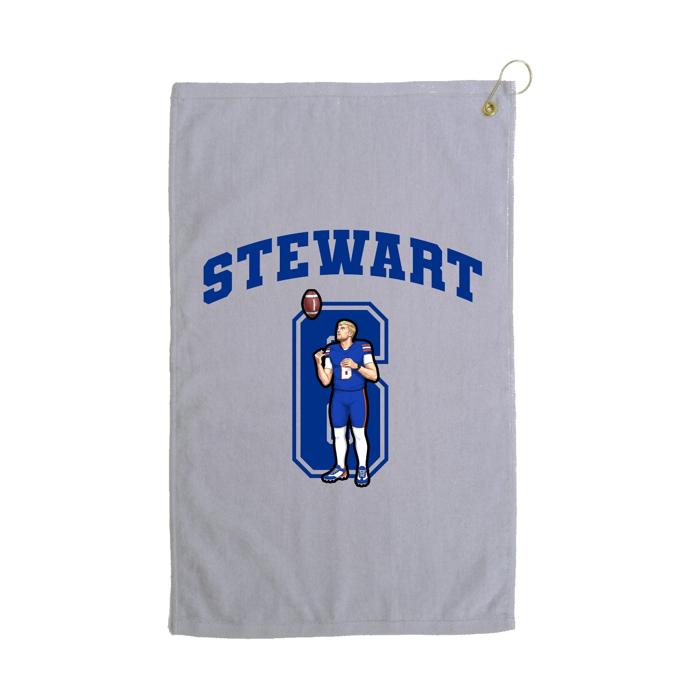Golf Towel — Number in Grey