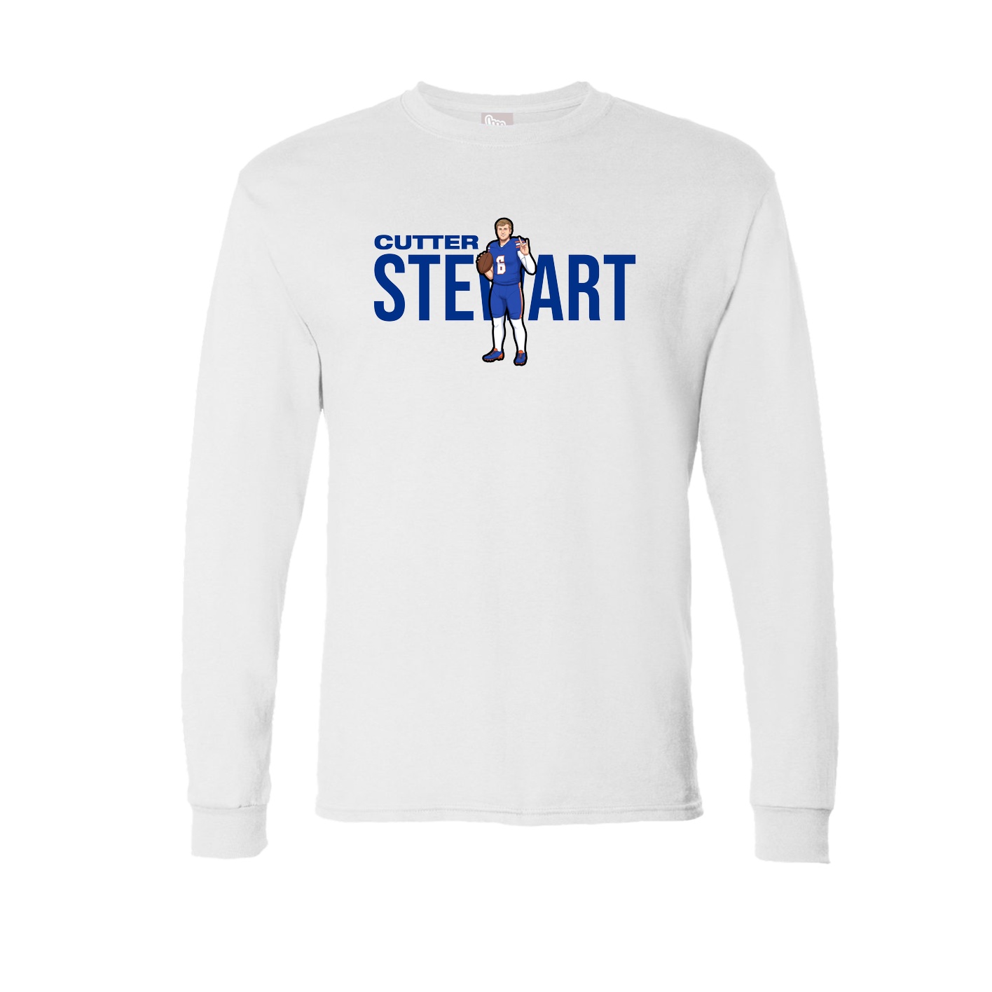 Long Sleeve Tee — Player Name in White