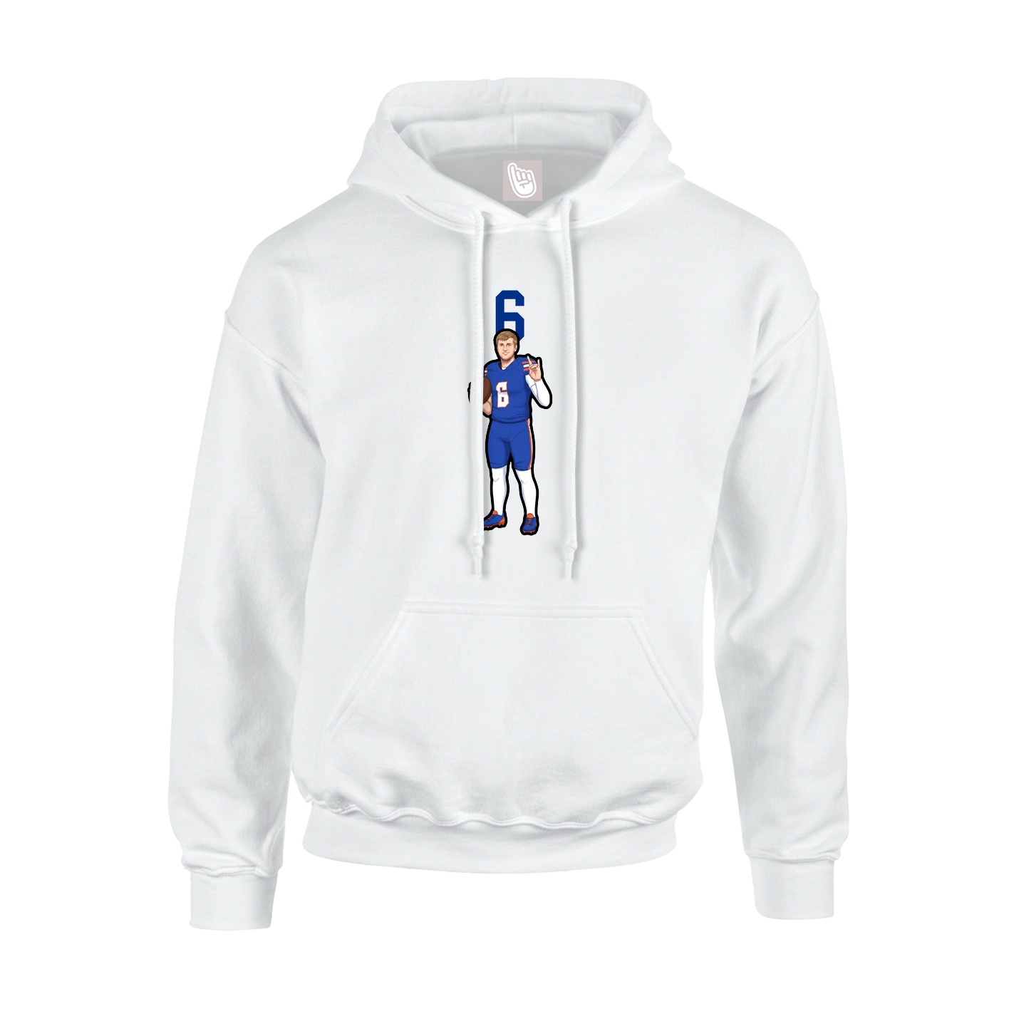 Hoodie — Number Top in White