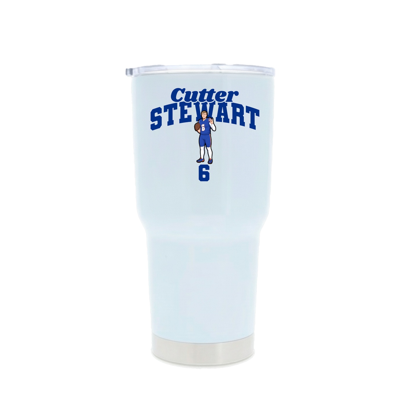30oz Stainless Steel Tumbler — Signature Arch in White