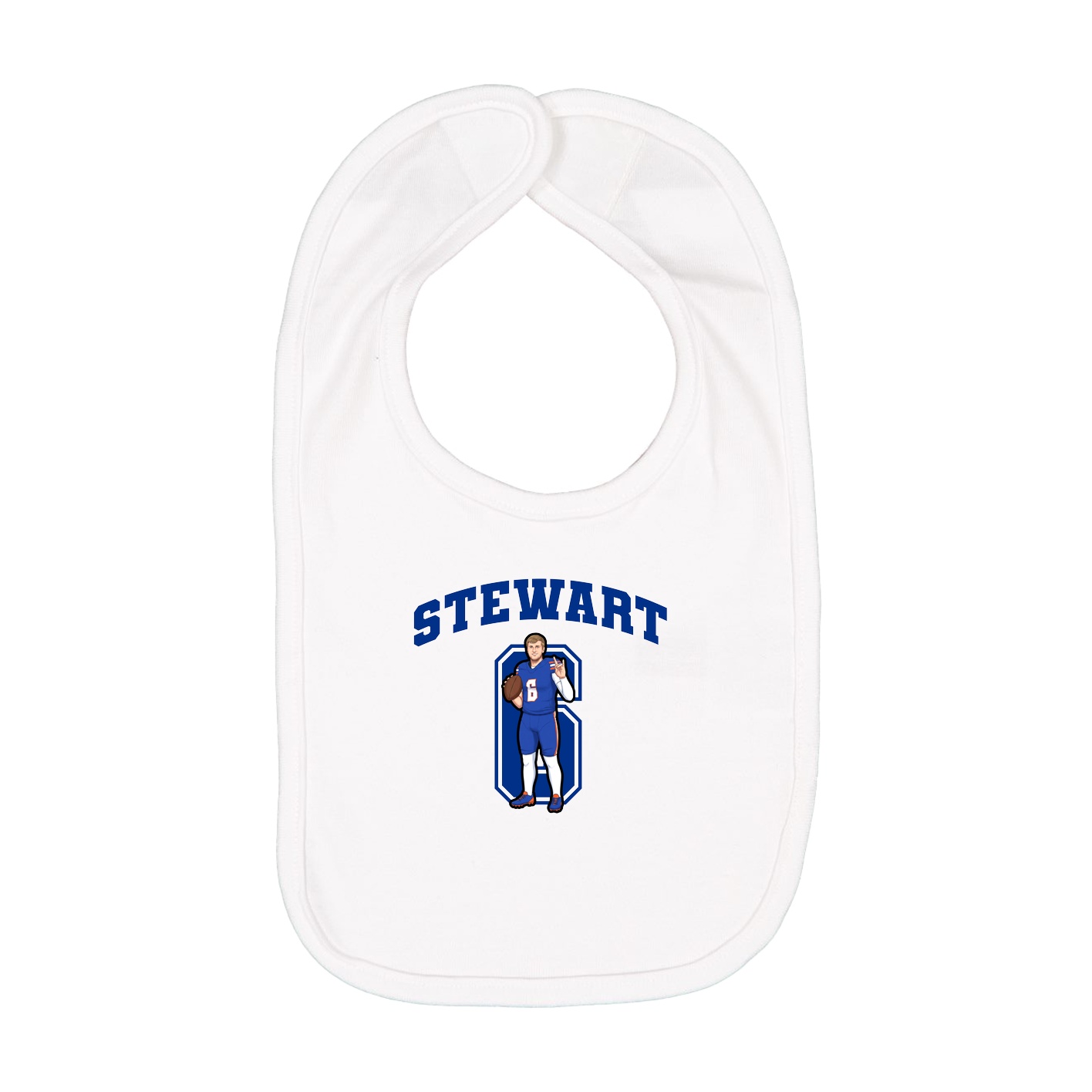 Infant Bib — Number in White