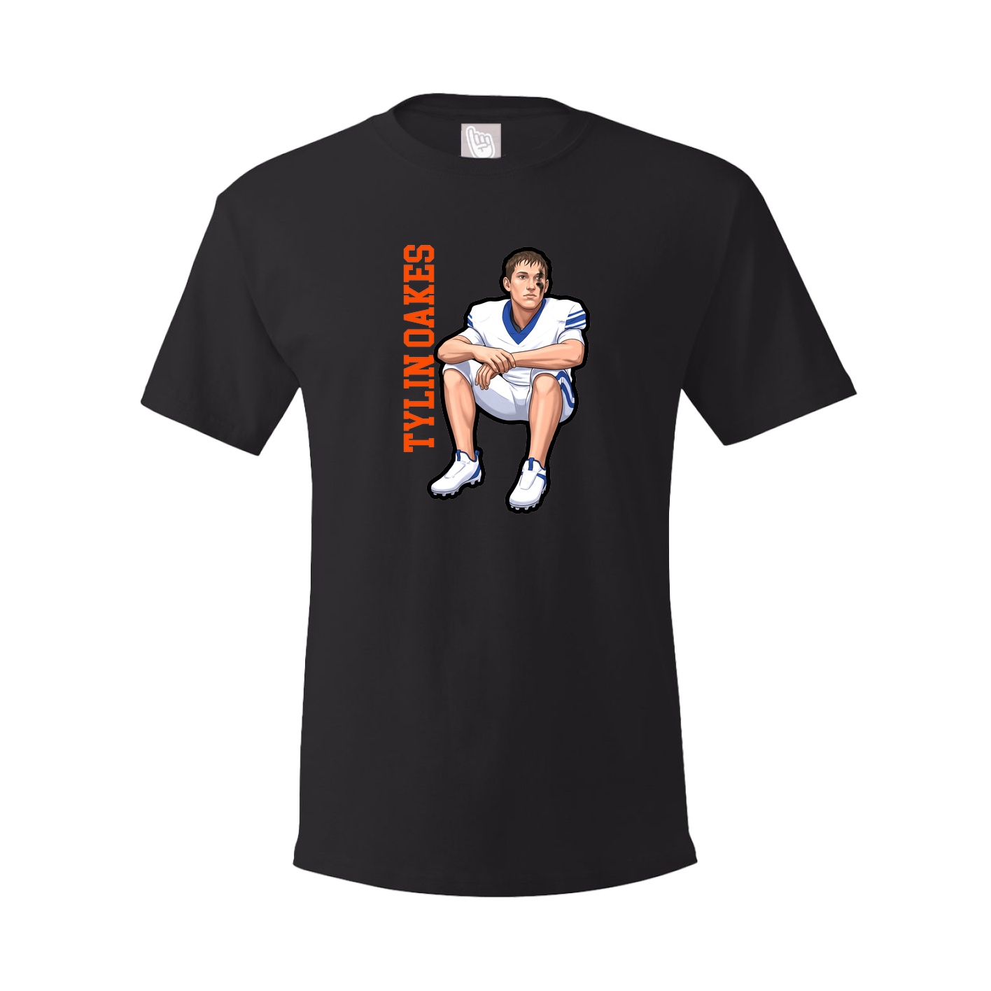 Tee — Name Vertical in Black