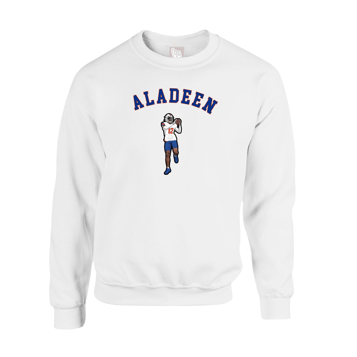 Fleece Crew — Shirsey Arch in White