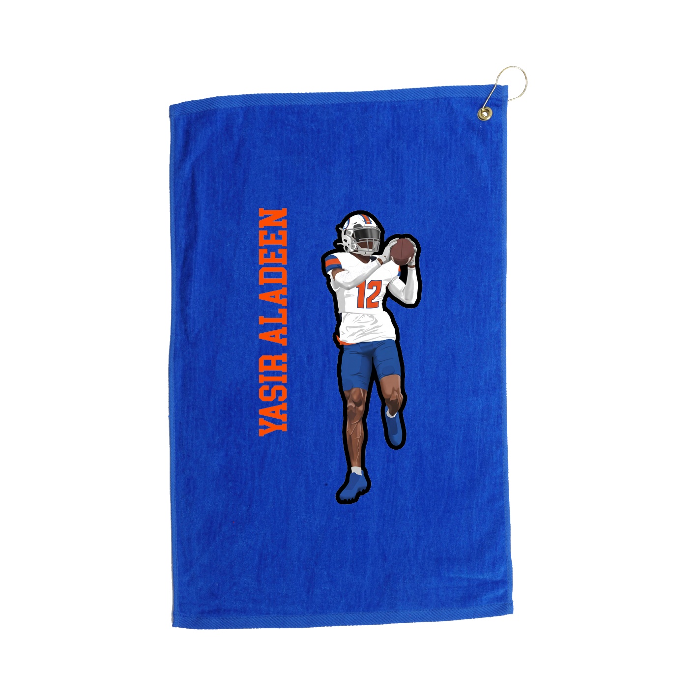 Golf Towel — Name Vertical in Royal